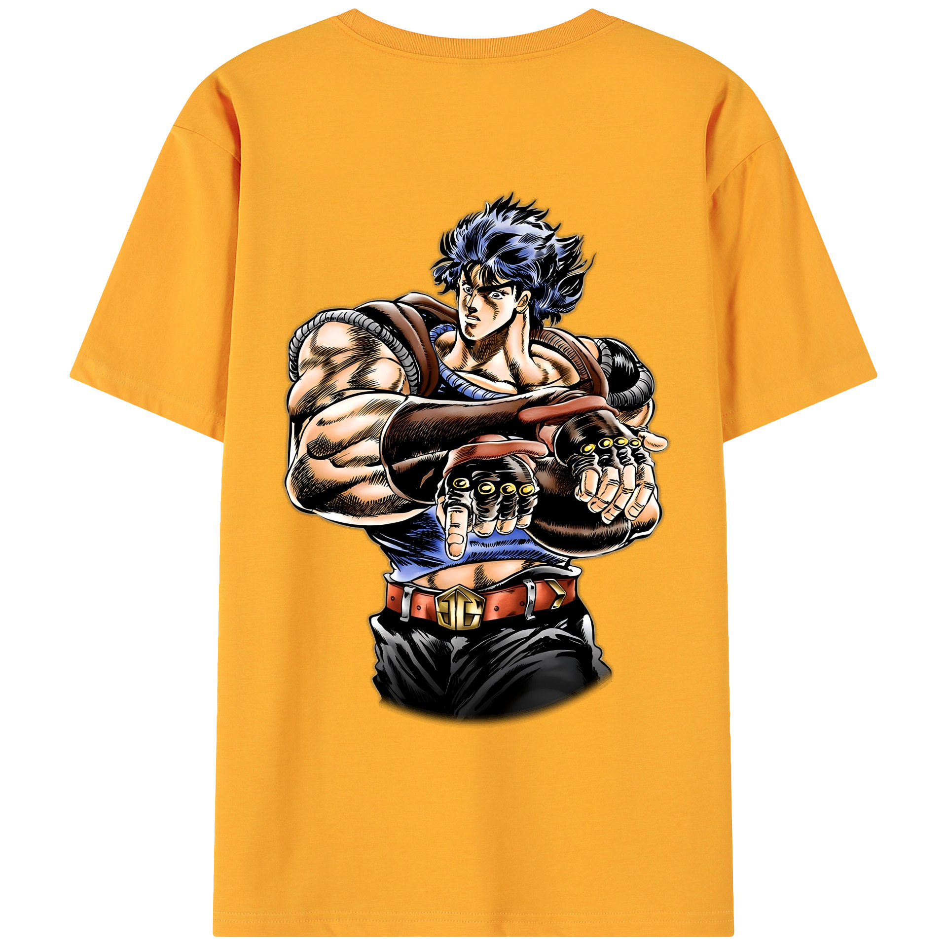 （画像用） ジョジョの奇妙な冒険 /ジョナサン?ジョースター JoJo's Bizarre Adventure Jonathan Joestar 綿100％ メンズ半袖Tシャツ（バックプリント） 通気性