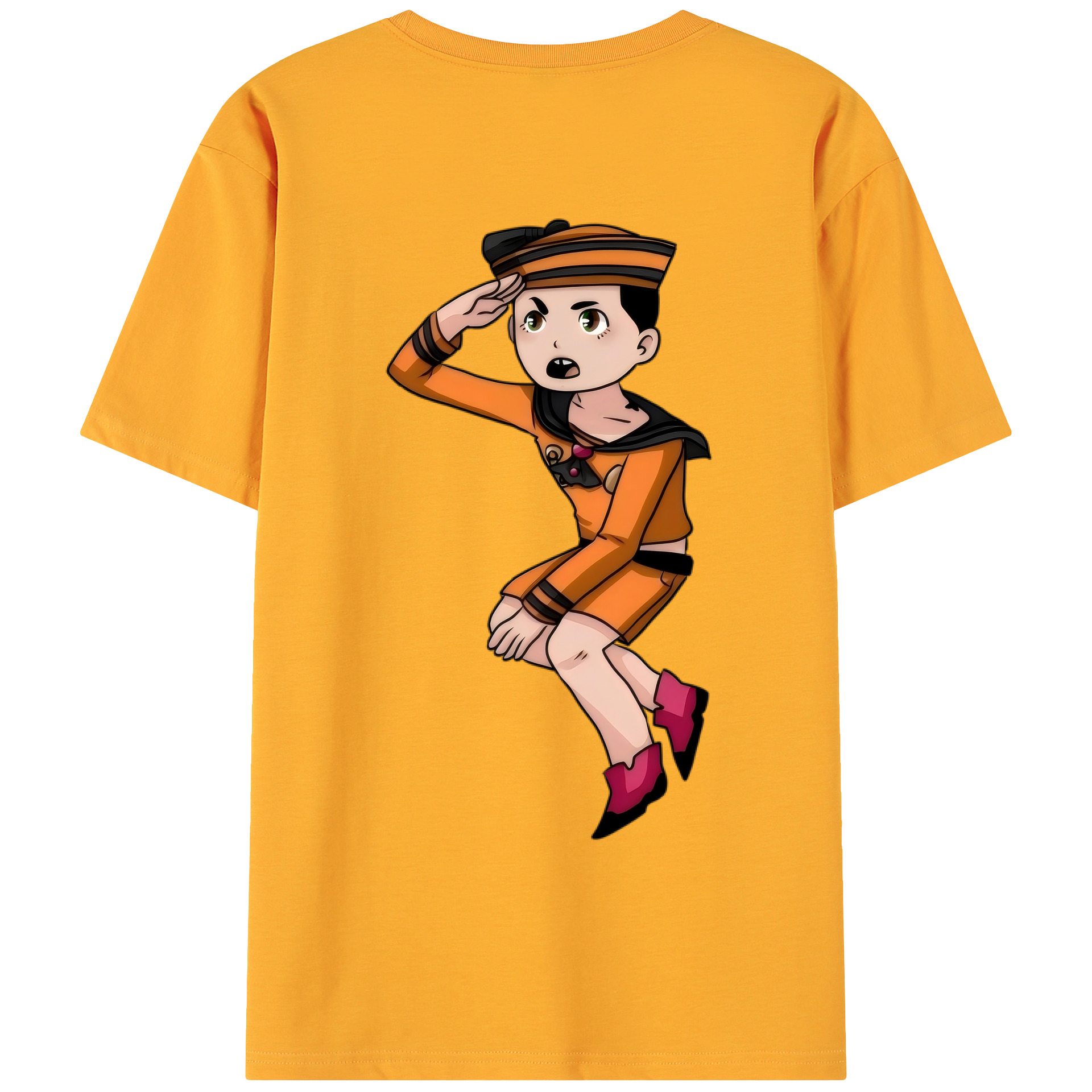 （画像用） ジョジョの奇妙な冒険 東方定助 JoJo's Bizarre Adventure Higashikata Josuke 綿100％ メンズ半袖Tシャツ（バックプリント） 通気性