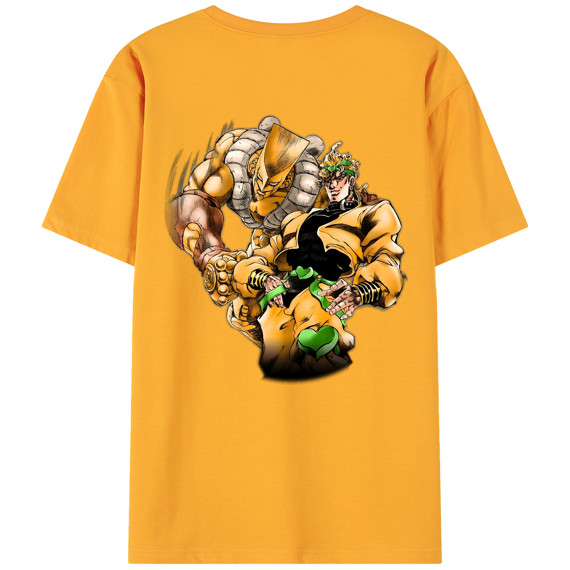 （画像用） ジョジョの奇妙な冒険 ディオ?ブランドー JoJo's Bizarre Adventure Dio Brando 綿100％ メンズ半袖Tシャツ（バックプリント） 通気性