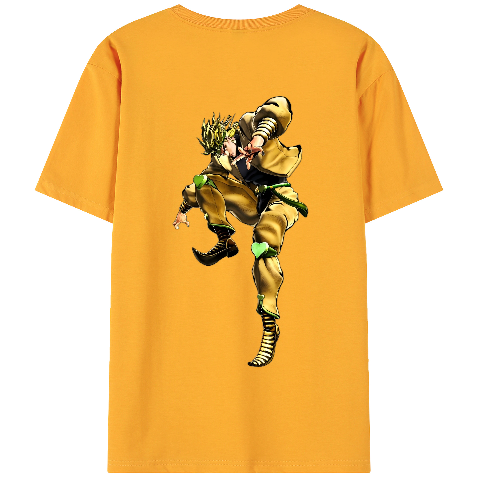 （画像用） ジョジョの奇妙な冒険 ディオ?ブランドー JoJo's Bizarre Adventure Dio Brando 綿100％ メンズ半袖Tシャツ（バックプリント） 通気性