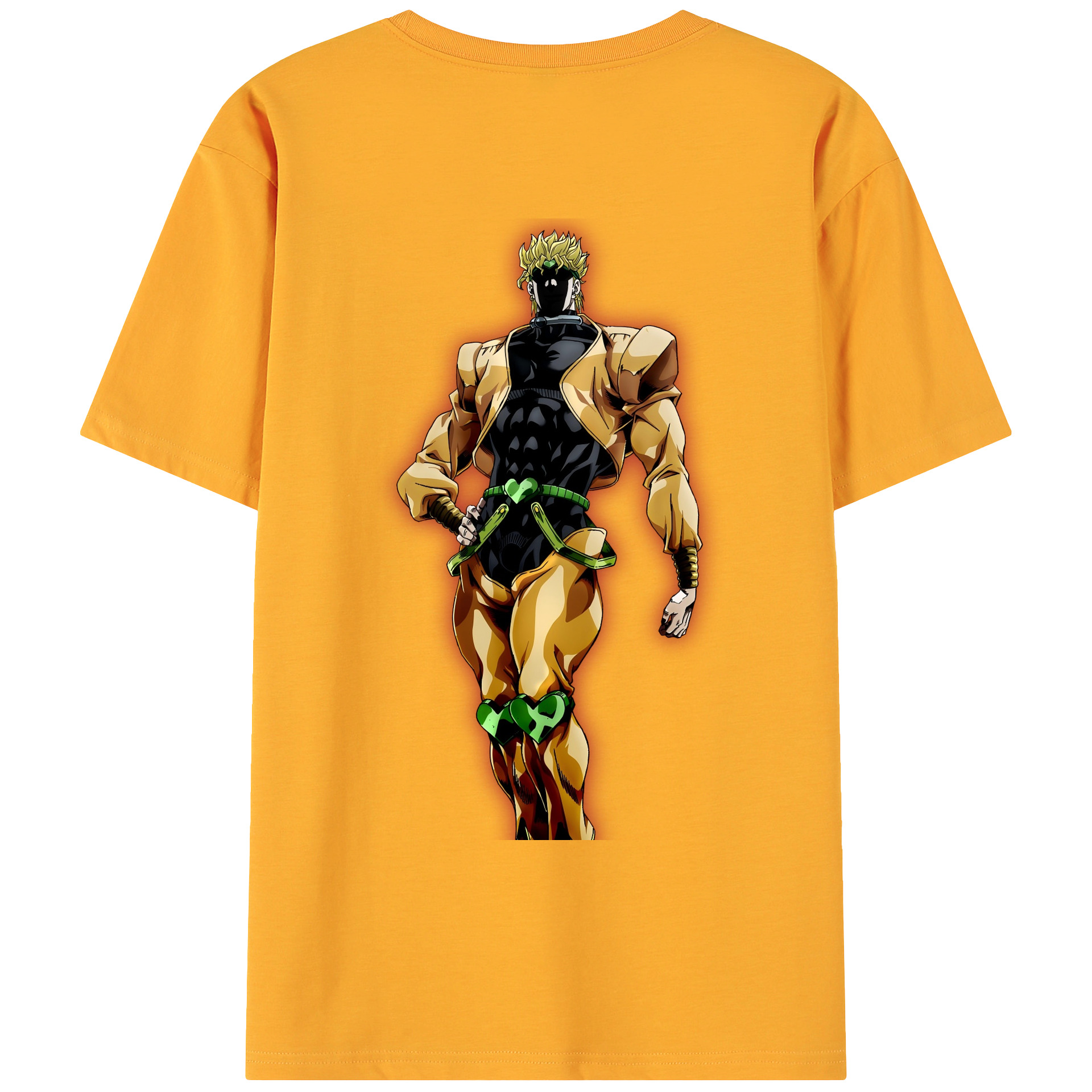（画像用） ジョジョの奇妙な冒険 ディオ?ブランドー JoJo's Bizarre Adventure Dio Brando 綿100％ メンズ半袖Tシャツ（バックプリント） 通気性