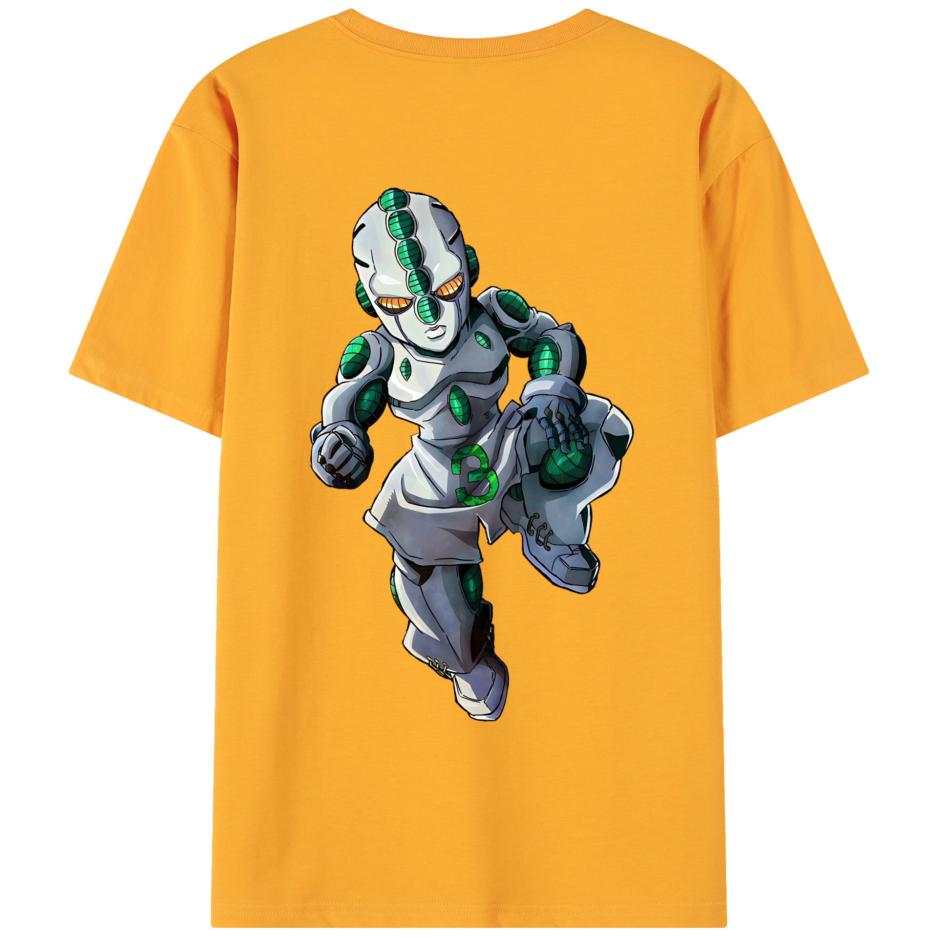 （画像用） ジョジョの奇妙な冒険 広瀨康一 JoJo's Bizarre Adventure Hirose Koichi 綿100％ メンズ半袖Tシャツ（バックプリント） 通気性