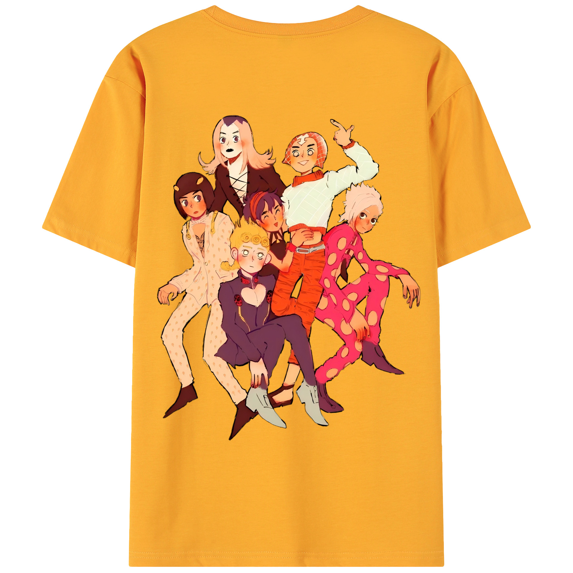 ジョジョの奇妙な冒険 JoJo's Bizarre Adventure 綿100％ メンズ半袖Tシャツ（バックプリント） 通気性