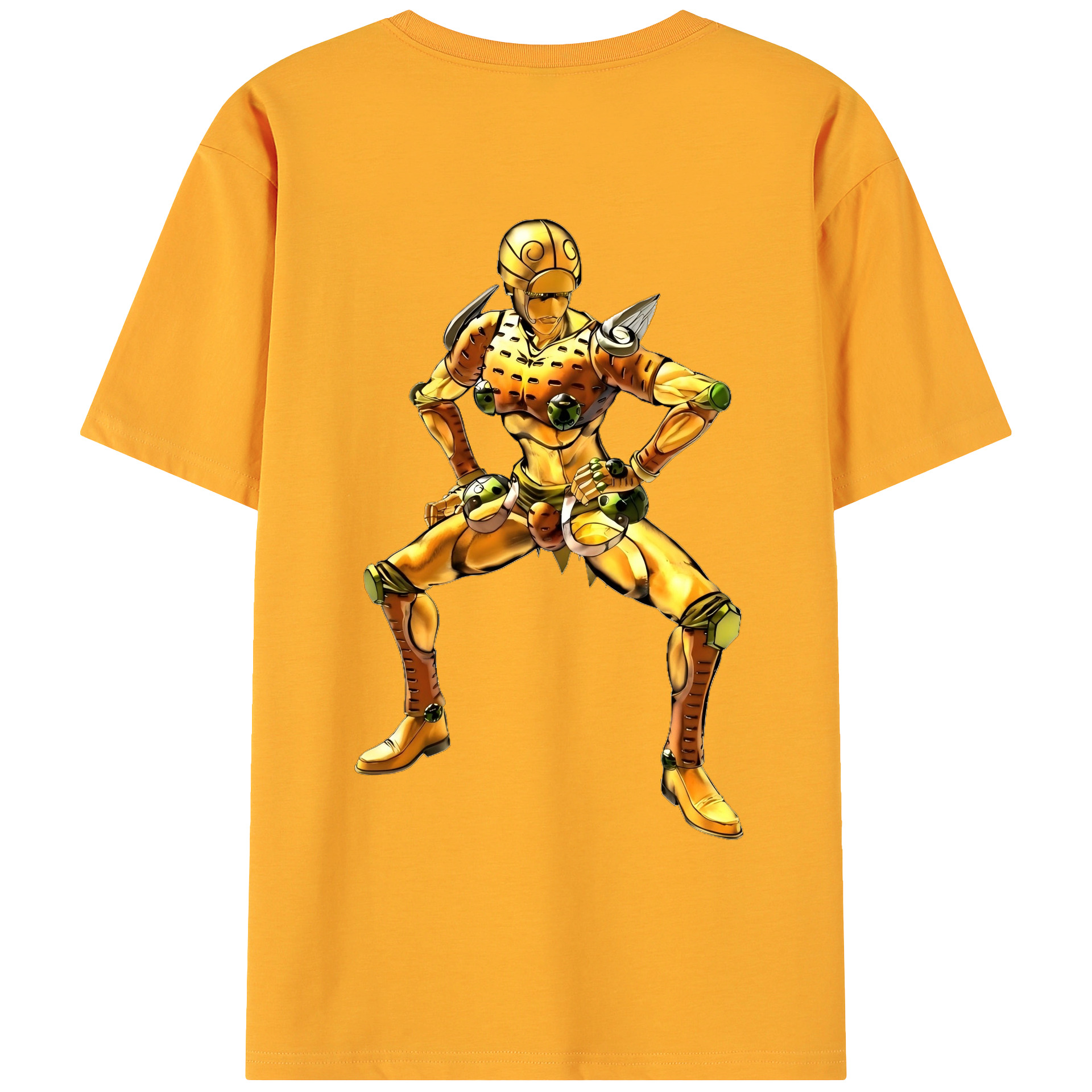 （画像用） ジョジョの奇妙な冒険 ジョルノ?ジョバァーナ JoJo's Bizarre Adventure Giorno Giovanna 綿100％ メンズ半袖Tシャツ（バックプリント） 通気性