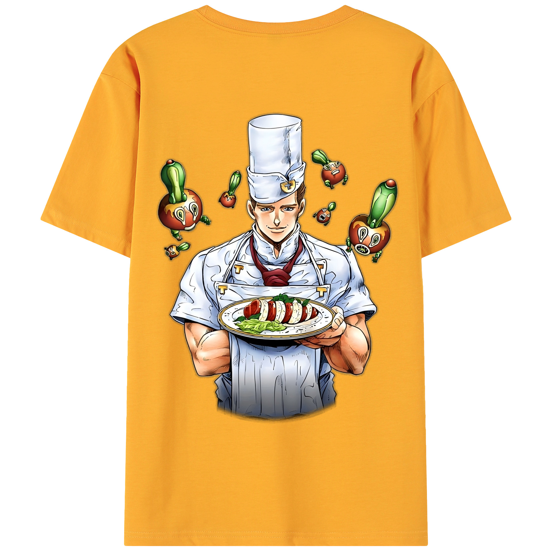 （画像用） ジョジョの奇妙な冒険 Tonio Trussardi JoJo's Bizarre Adventure トニオ?トラッサルディ 綿100％ メンズ半袖Tシャツ（バックプリント） 通気性