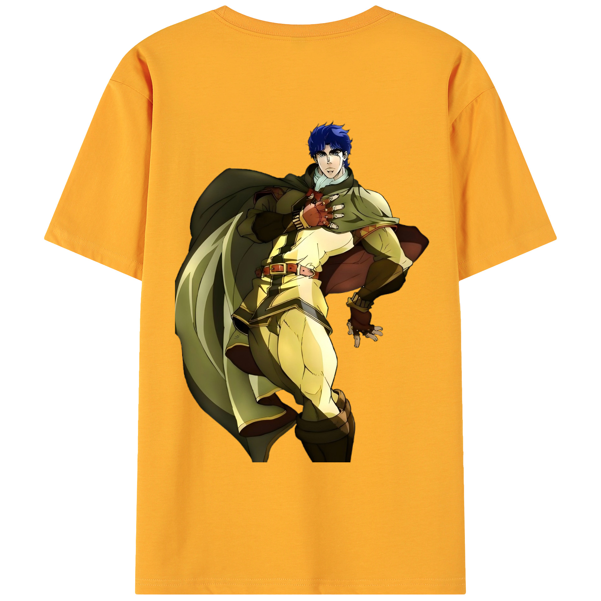 （画像用） ジョジョの奇妙な冒険 /ジョナサン?ジョースター JoJo's Bizarre Adventure Jonathan Joestar 綿100％ メンズ半袖Tシャツ（バックプリント） 通気性