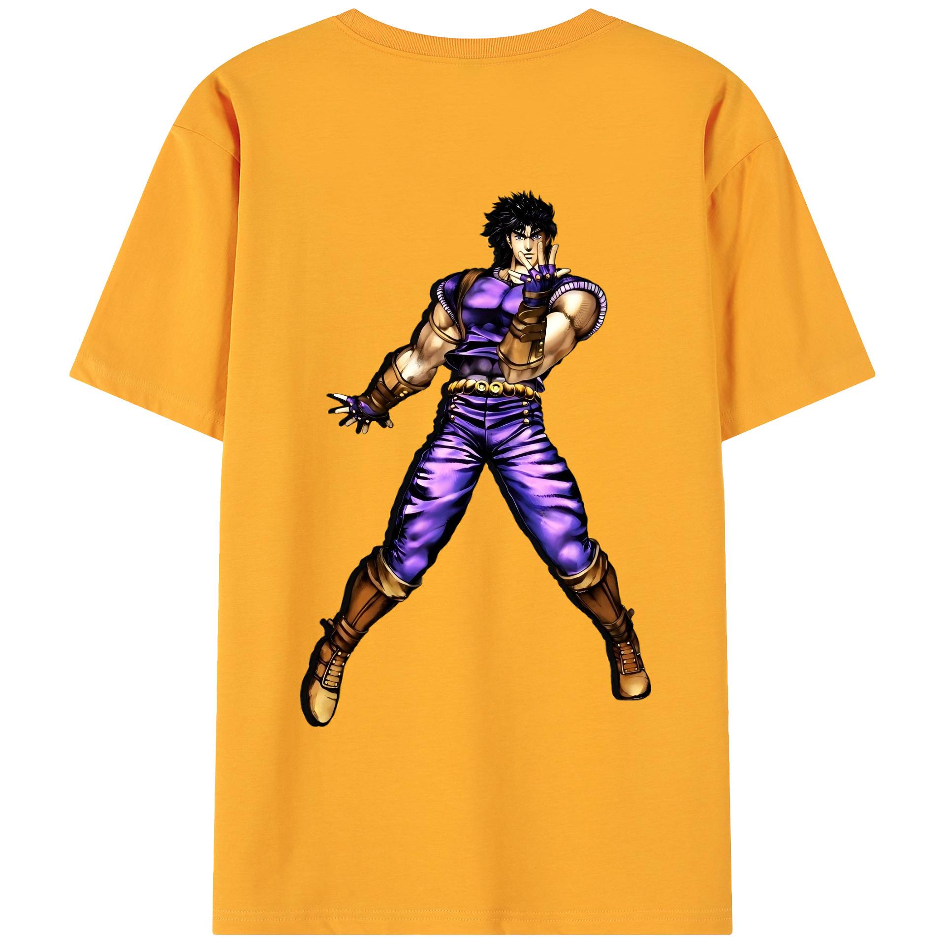 （画像用） ジョジョの奇妙な冒険 /ジョナサン?ジョースター JoJo's Bizarre Adventure Jonathan Joestar 綿100％ メンズ半袖Tシャツ（バックプリント） 通気性