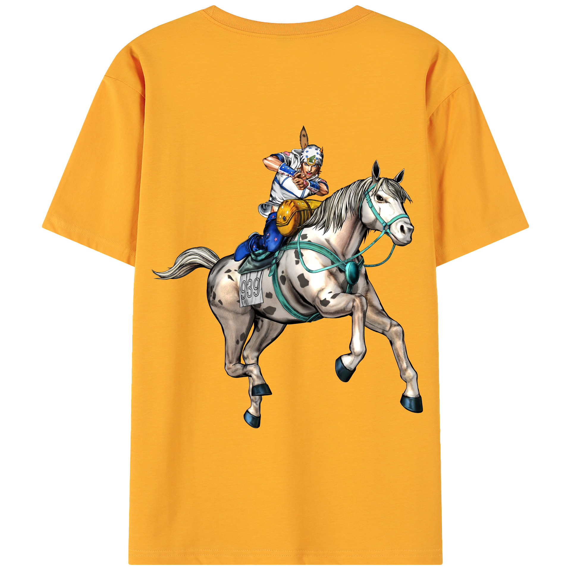 （画像用） ジョジョの奇妙な冒険 ジョナサン?ジョースター JoJo's Bizarre Adventure Jonathan Joestar 綿100％ メンズ半袖Tシャツ（バックプリント） 通気性