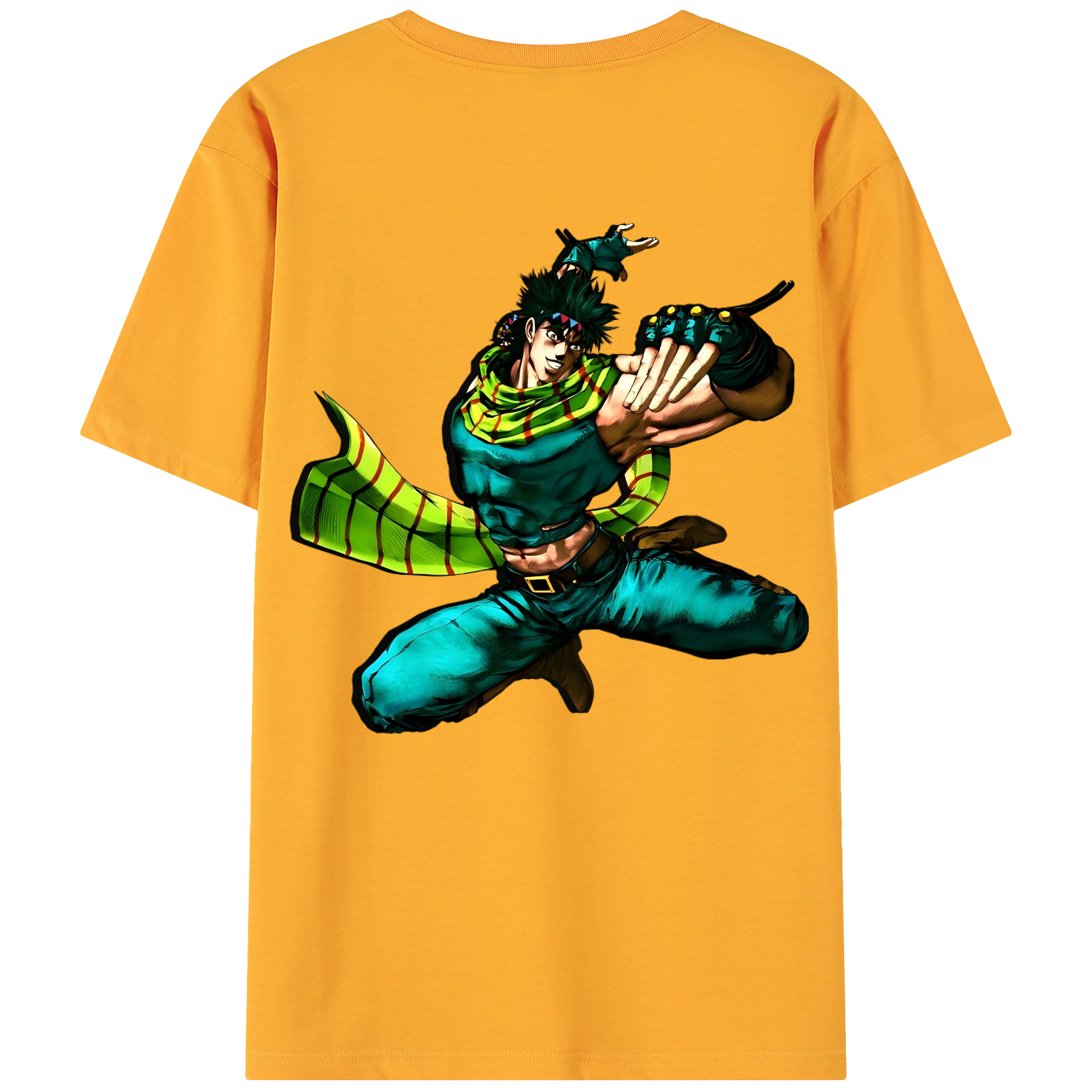 （画像用） ジョジョの奇妙な冒険 ジョセフ?ジョースター JoJo's Bizarre Adventure Joseph Joestar 綿100％ メンズ半袖Tシャツ（バックプリント） 通気性