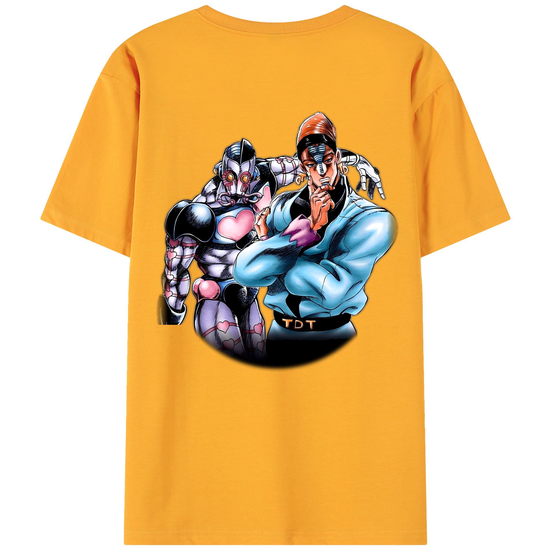 （画像用） ジョジョの奇妙な冒険 ひがしかた じょうすけ JoJo's Bizarre Adventure Higashikata Josuke 綿100％ メンズ半袖Tシャツ（バックプリント） 通気性