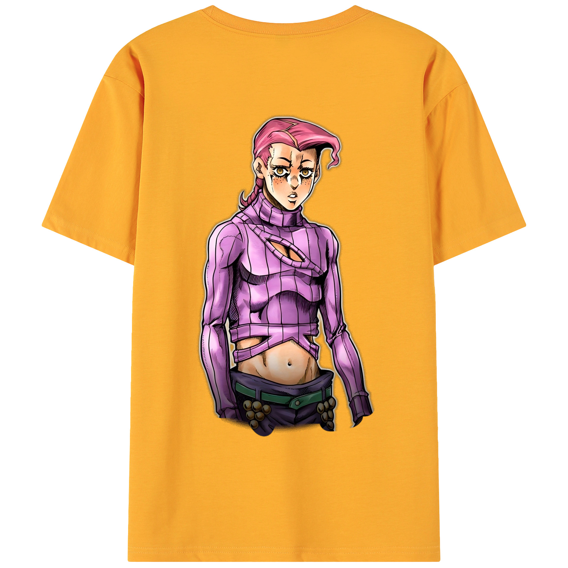 （画像用） ジョジョの奇妙な冒険 ビネガー?ドッピオ JoJo's Bizarre Adventure Vinegar Doppio 綿100％ メンズ半袖Tシャツ（バックプリント） 通気性