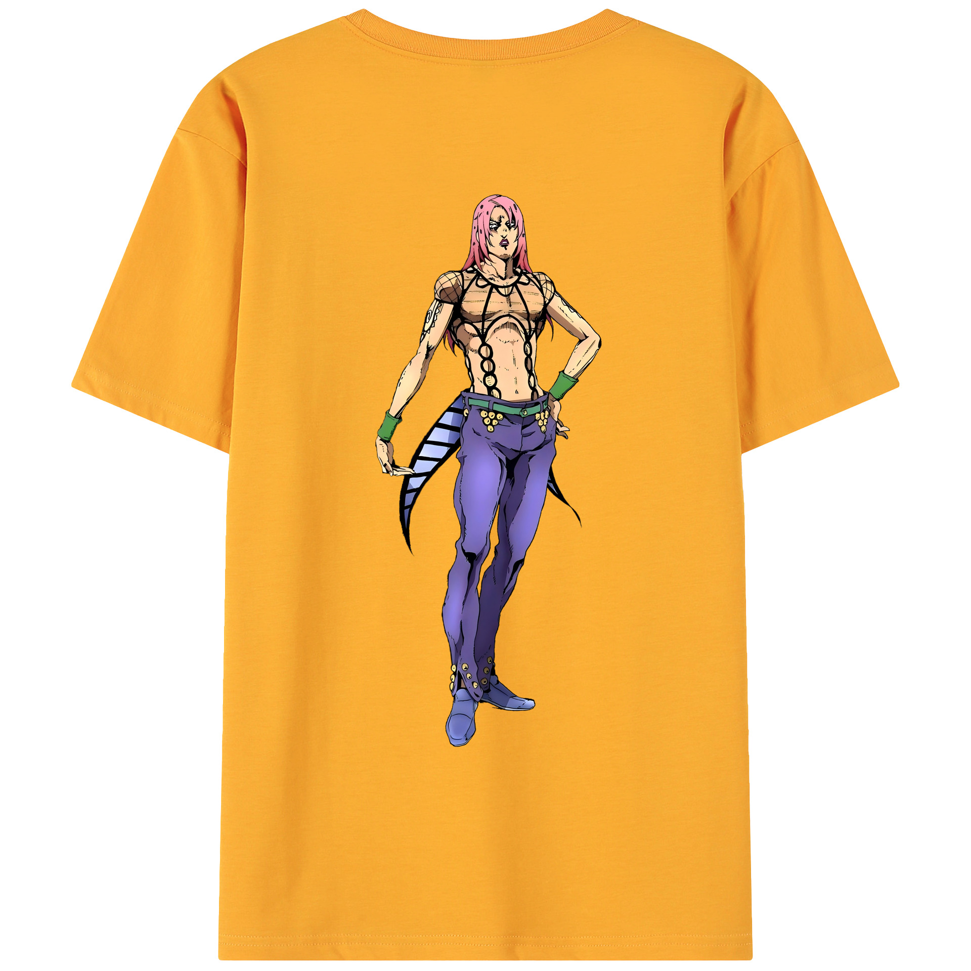 （画像用） ジョジョの奇妙な冒険 ビネガー?ドッピオ JoJo's Bizarre Adventure Vinegar Doppio 綿100％ メンズ半袖Tシャツ（バックプリント） 通気性