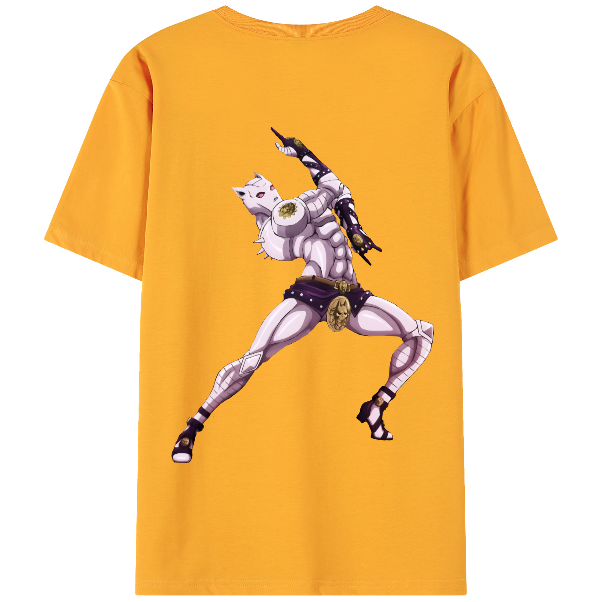 （画像用） ジョジョの奇妙な冒険 きら よしかげ JoJo's Bizarre Adventure Kira Yoshikage 綿100％ メンズ半袖Tシャツ（バックプリント） 通気性
