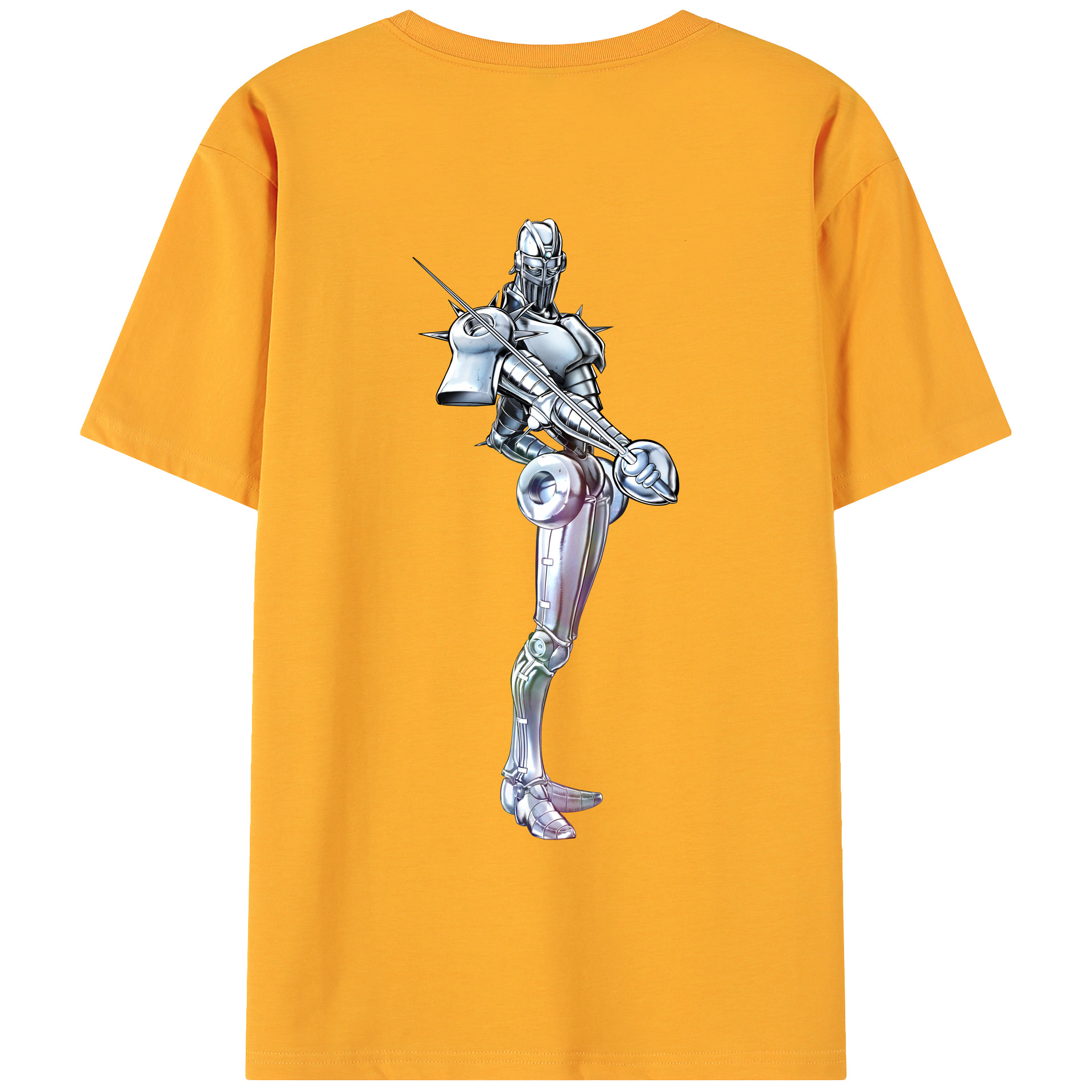 （画像用） ジョジョの奇妙な冒険 ジャン＝ピエール?ポルナレフ JoJo's Bizarre Adventure Jan Pierre Polnareff 綿100％ メンズ半袖Tシャツ（バックプリント） 通気性