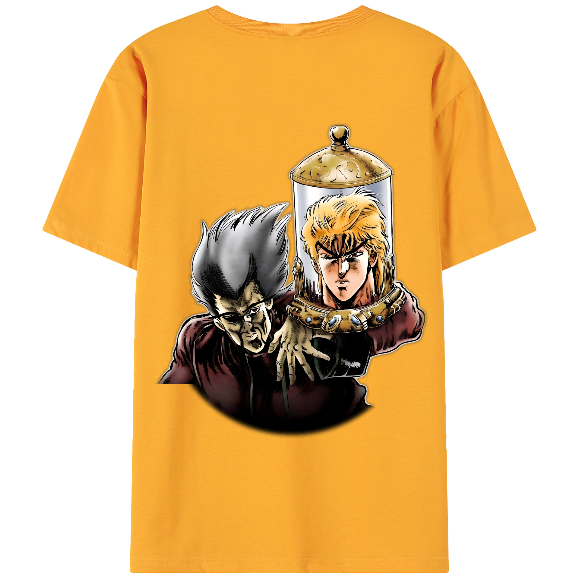 （画像用） ジョジョの奇妙な冒険 ディオ?ブランドー JoJo's Bizarre Adventure Dio Brando 綿100％ メンズ半袖Tシャツ（バックプリント） 通気性