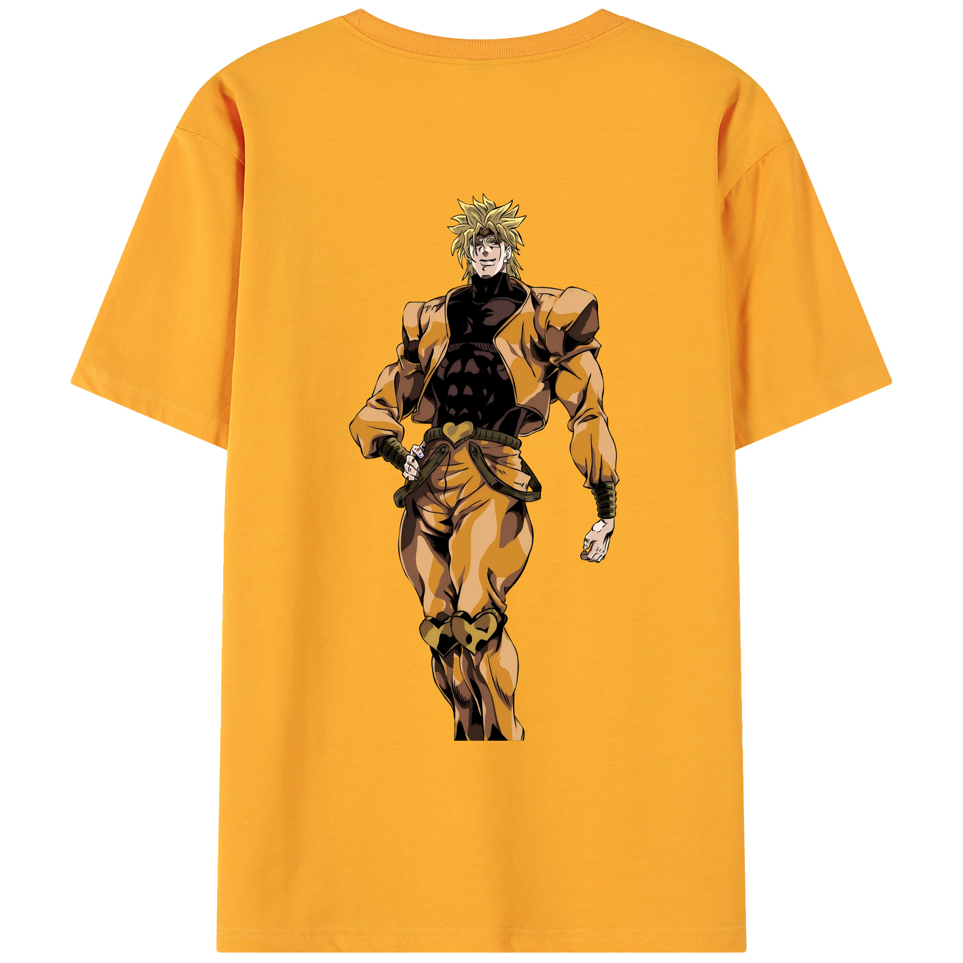 （画像用） ジョジョの奇妙な冒険 ディオ?ブランドー JoJo's Bizarre Adventure Dio Brando 綿100％ メンズ半袖Tシャツ（バックプリント） 通気性