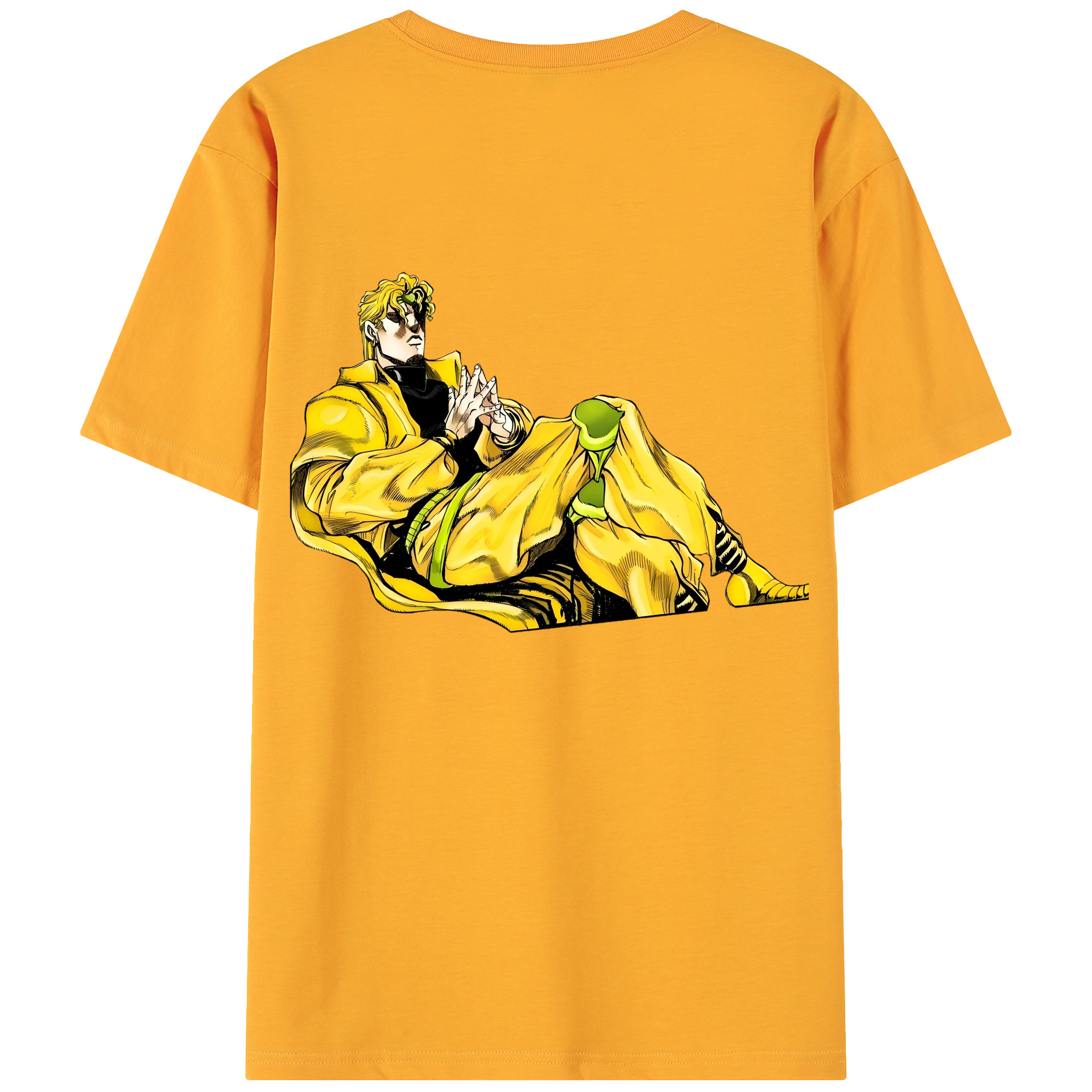 （画像用） ジョジョの奇妙な冒険 ディオ?ブランドー JoJo's Bizarre Adventure Dio Brando 綿100％ メンズ半袖Tシャツ（バックプリント） 通気性