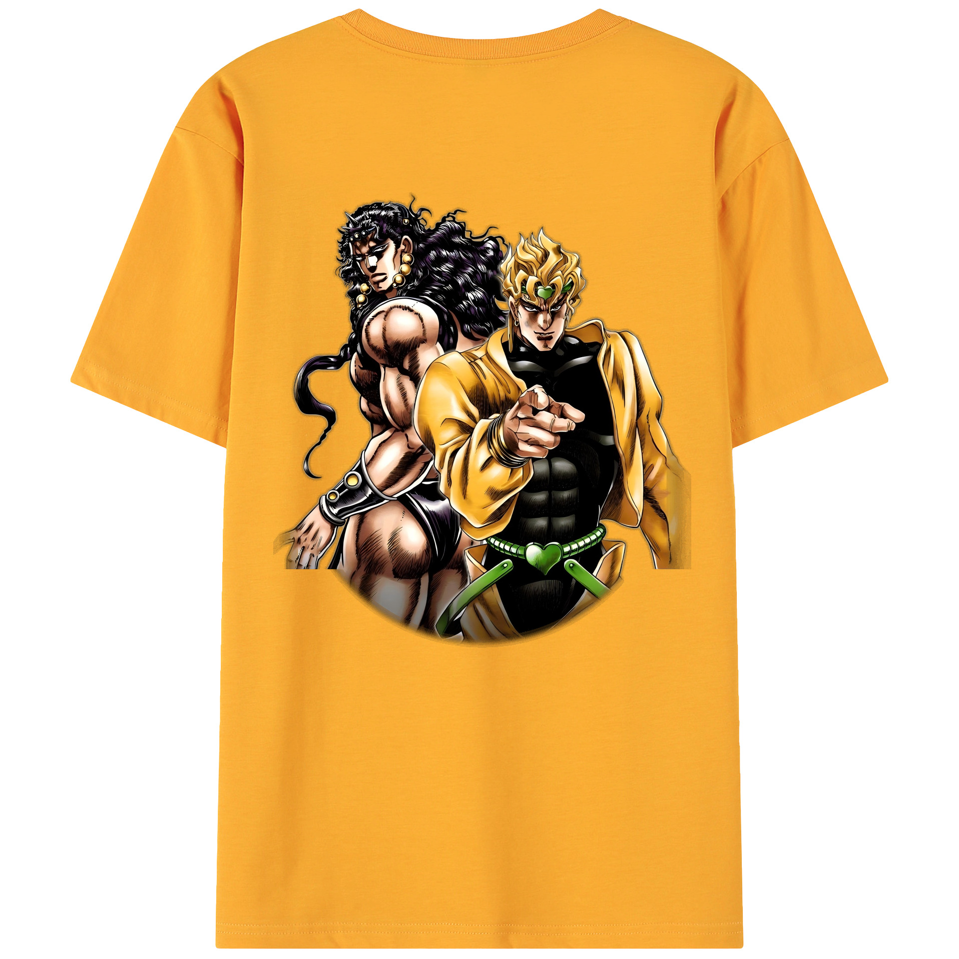 （画像用） ジョジョの奇妙な冒険 ディオ?ブランドー JoJo's Bizarre Adventure Dio Brando 綿100％ メンズ半袖Tシャツ（バックプリント） 通気性