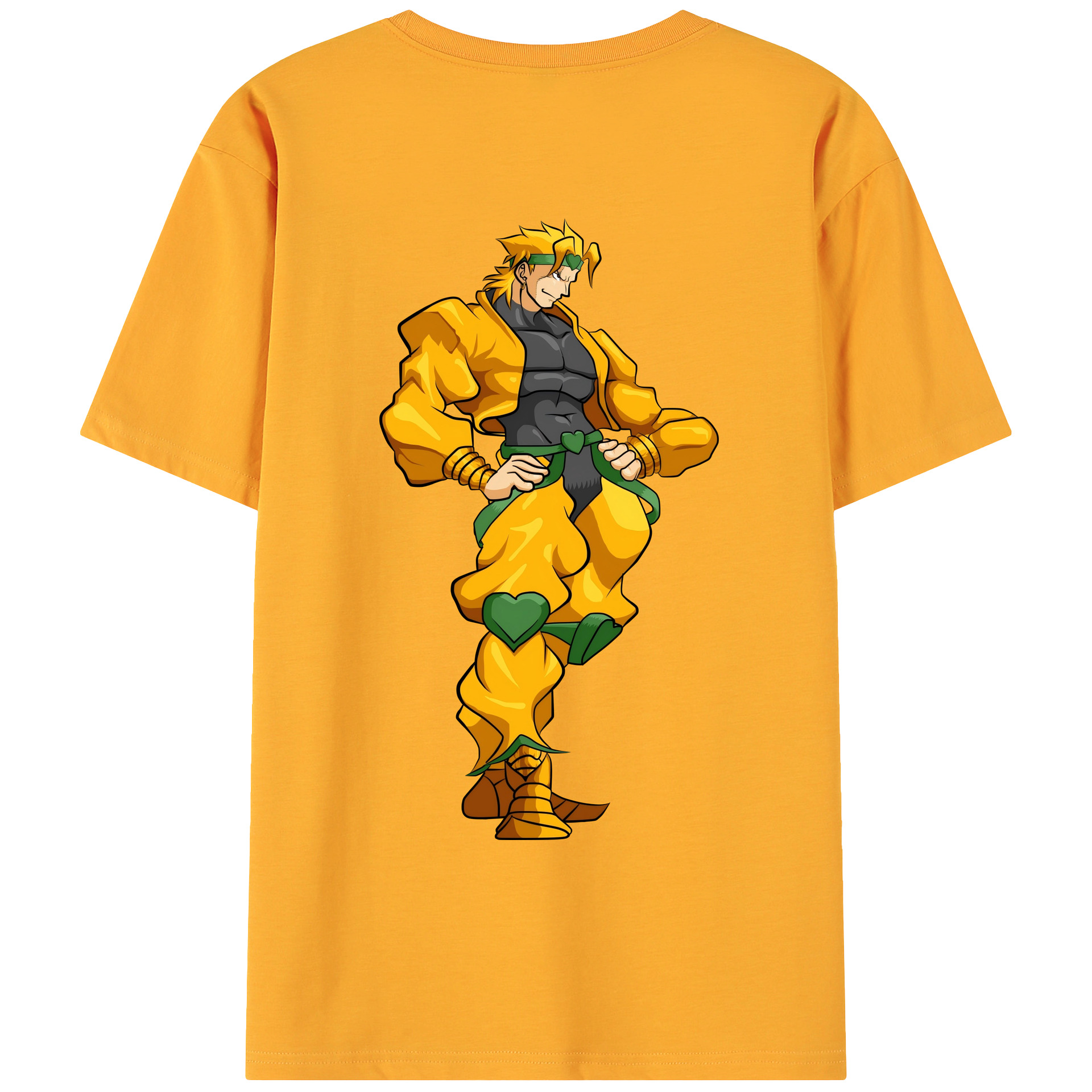 （画像用） ジョジョの奇妙な冒険 ディオ?ブランドー JoJo's Bizarre Adventure Dio Brando 綿100％ メンズ半袖Tシャツ（バックプリント） 通気性