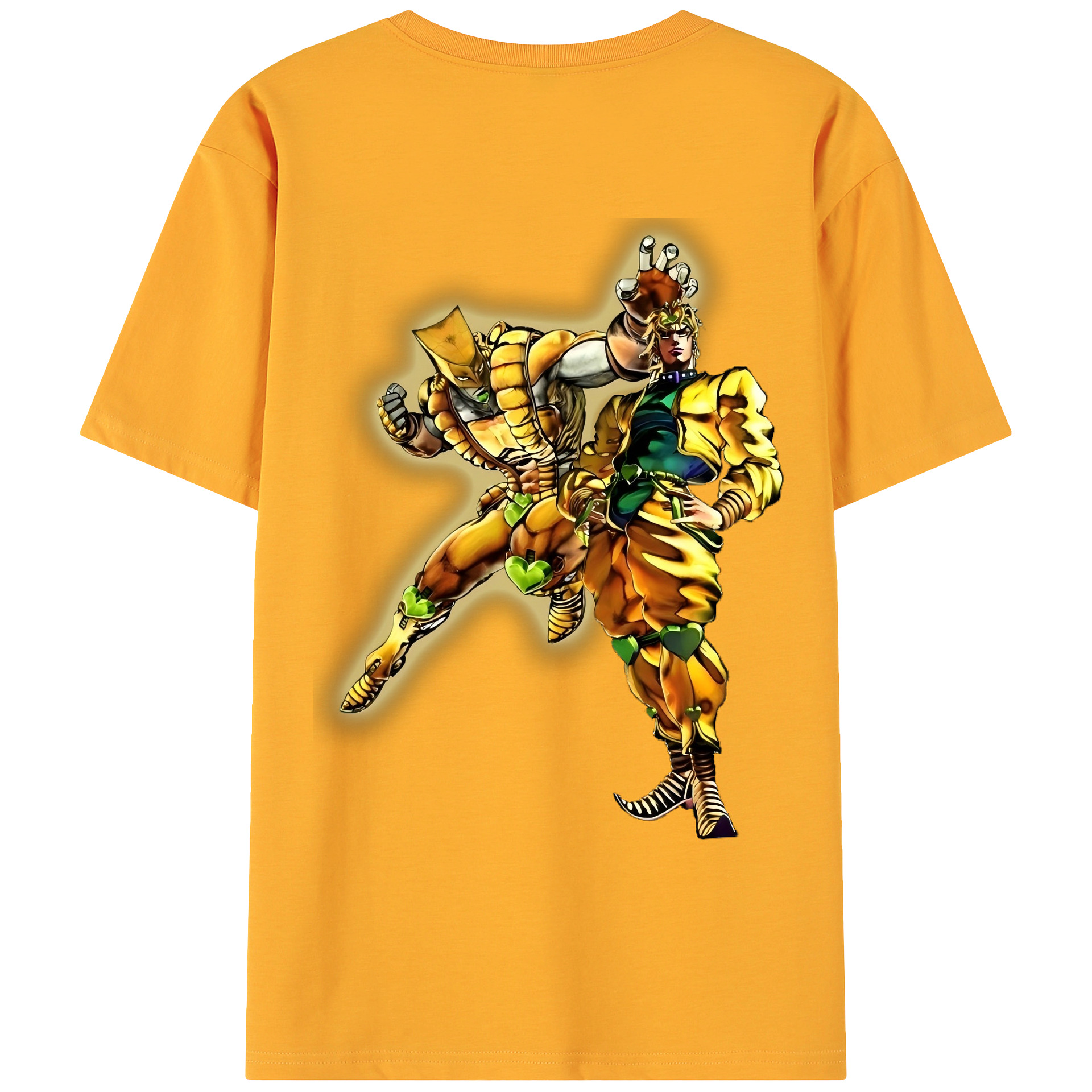 （画像用） ジョジョの奇妙な冒険 ディオ?ブランドー JoJo's Bizarre Adventure Dio Brando 綿100％ メンズ半袖Tシャツ（バックプリント） 通気性
