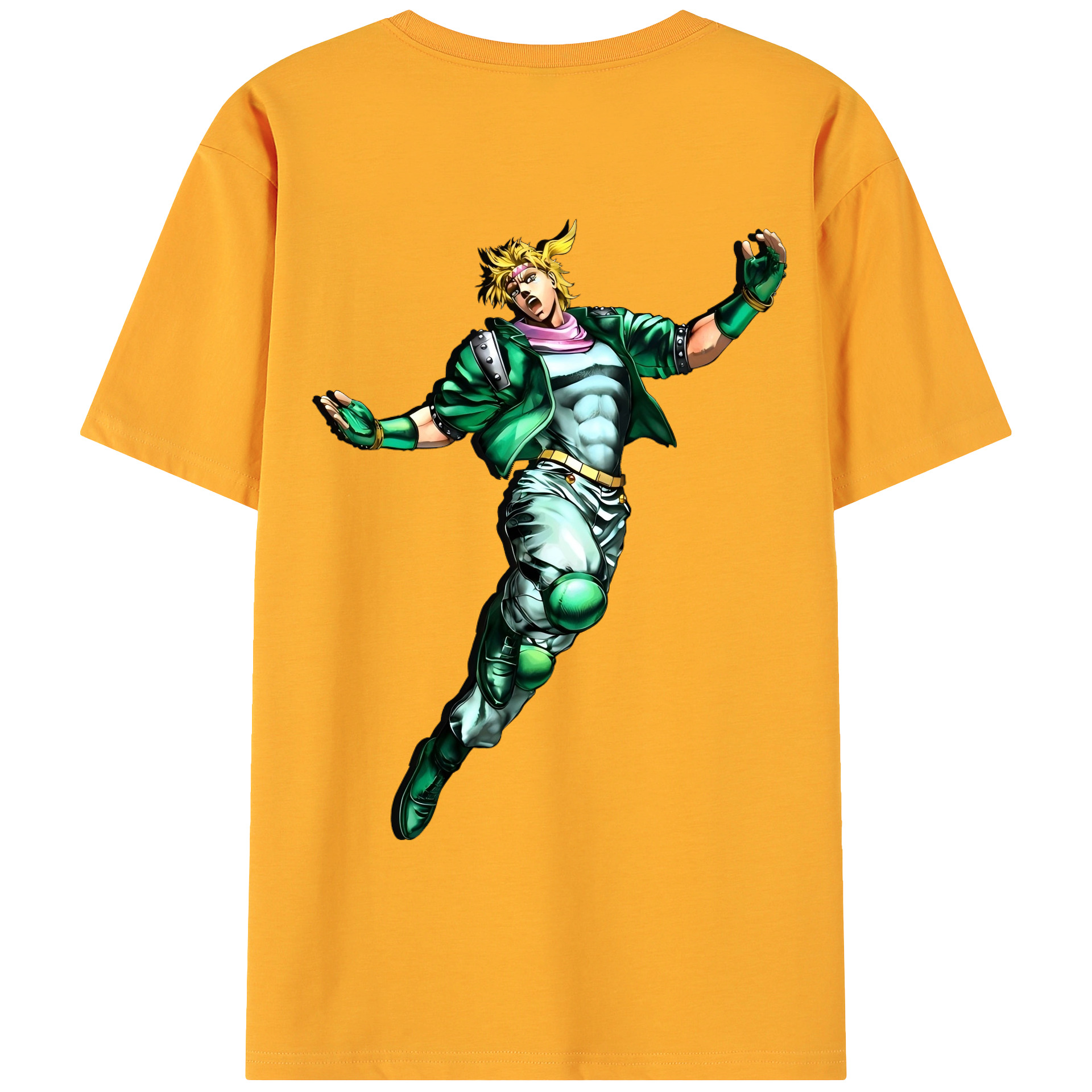 （画像用） ジョジョの奇妙な冒険 ディオ?ブランドー JoJo's Bizarre Adventure Dio Brando 綿100％ メンズ半袖Tシャツ（バックプリント） 通気性