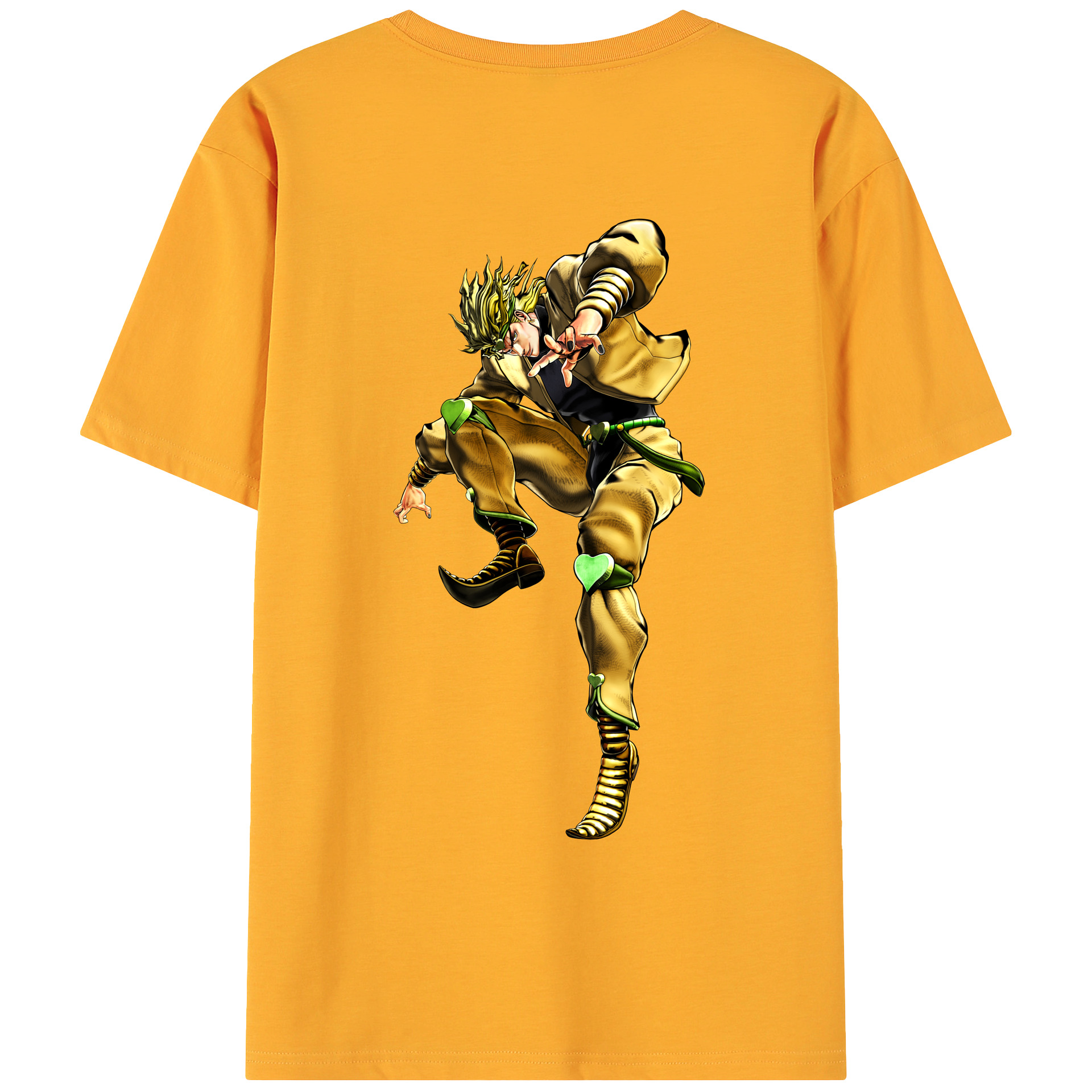 （画像用） ジョジョの奇妙な冒険 ディオ?ブランドー JoJo's Bizarre Adventure Dio Brando 綿100％ メンズ半袖Tシャツ（バックプリント） 通気性