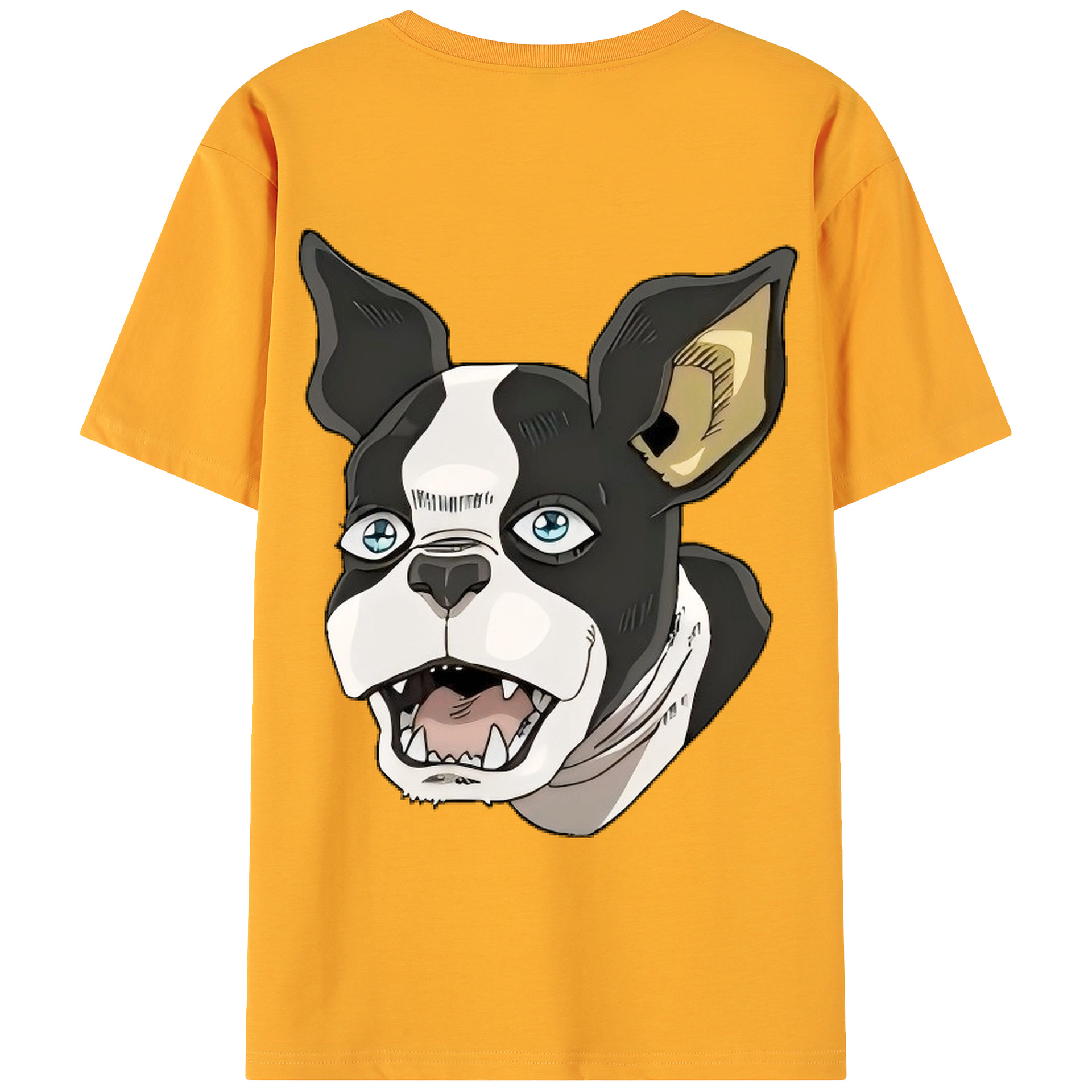 （画像用） ジョジョの奇妙な冒険 イギー JoJo's Bizarre Adventure Iggy 綿100％ メンズ半袖Tシャツ（バックプリント） 通気性