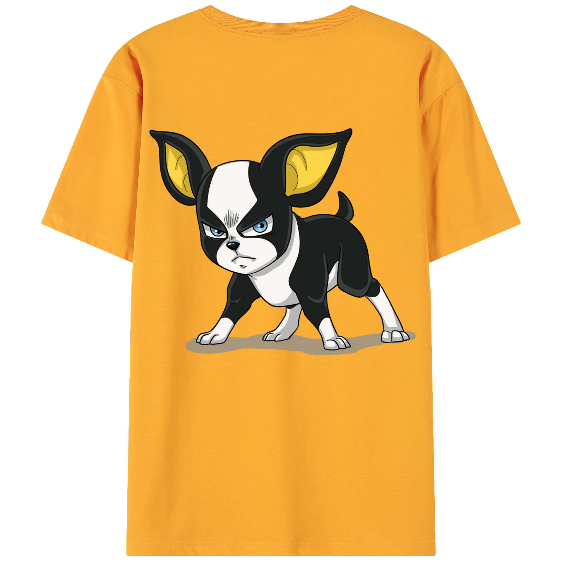 （画像用） ジョジョの奇妙な冒険 イギー JoJo's Bizarre Adventure Iggy 綿100％ メンズ半袖Tシャツ（バックプリント） 通気性