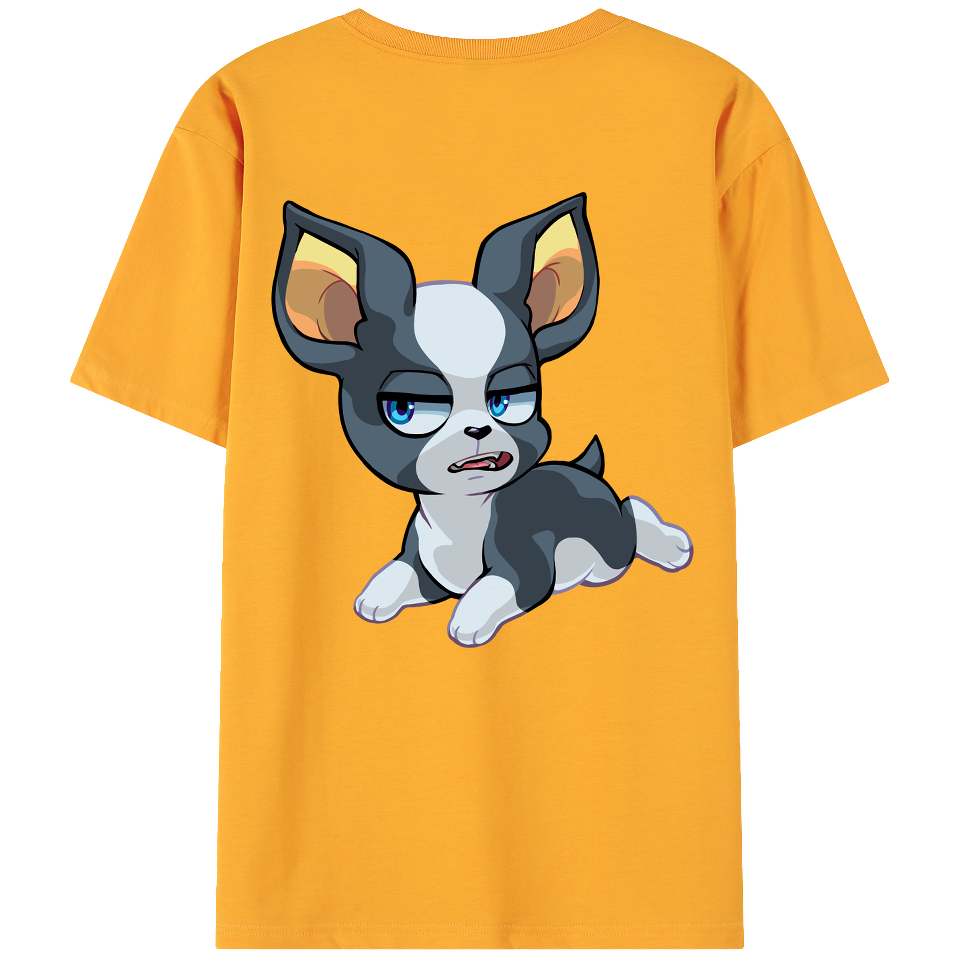 （画像用） ジョジョの奇妙な冒険 イギー JoJo's Bizarre Adventure Iggy 綿100％ メンズ半袖Tシャツ（バックプリント） 通気性