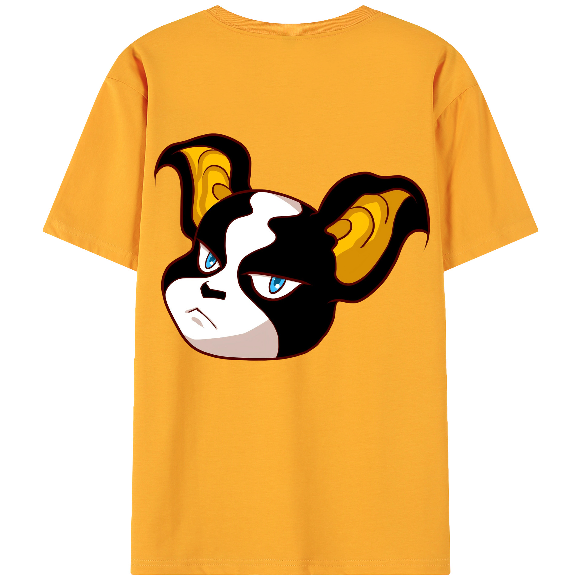 （画像用） ジョジョの奇妙な冒険 イギー JoJo's Bizarre Adventure Iggy 綿100％ メンズ半袖Tシャツ（バックプリント） 通気性