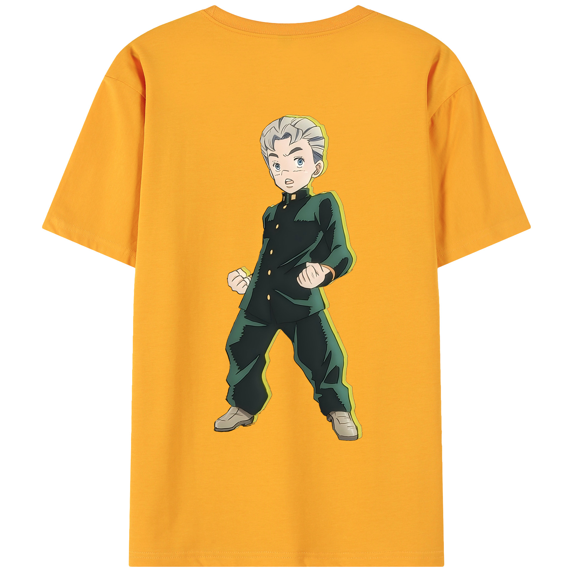 （画像用） ジョジョの奇妙な冒険 広瀨康一 JoJo's Bizarre Adventure Hirose Koichi 綿100％ メンズ半袖Tシャツ（バックプリント） 通気性