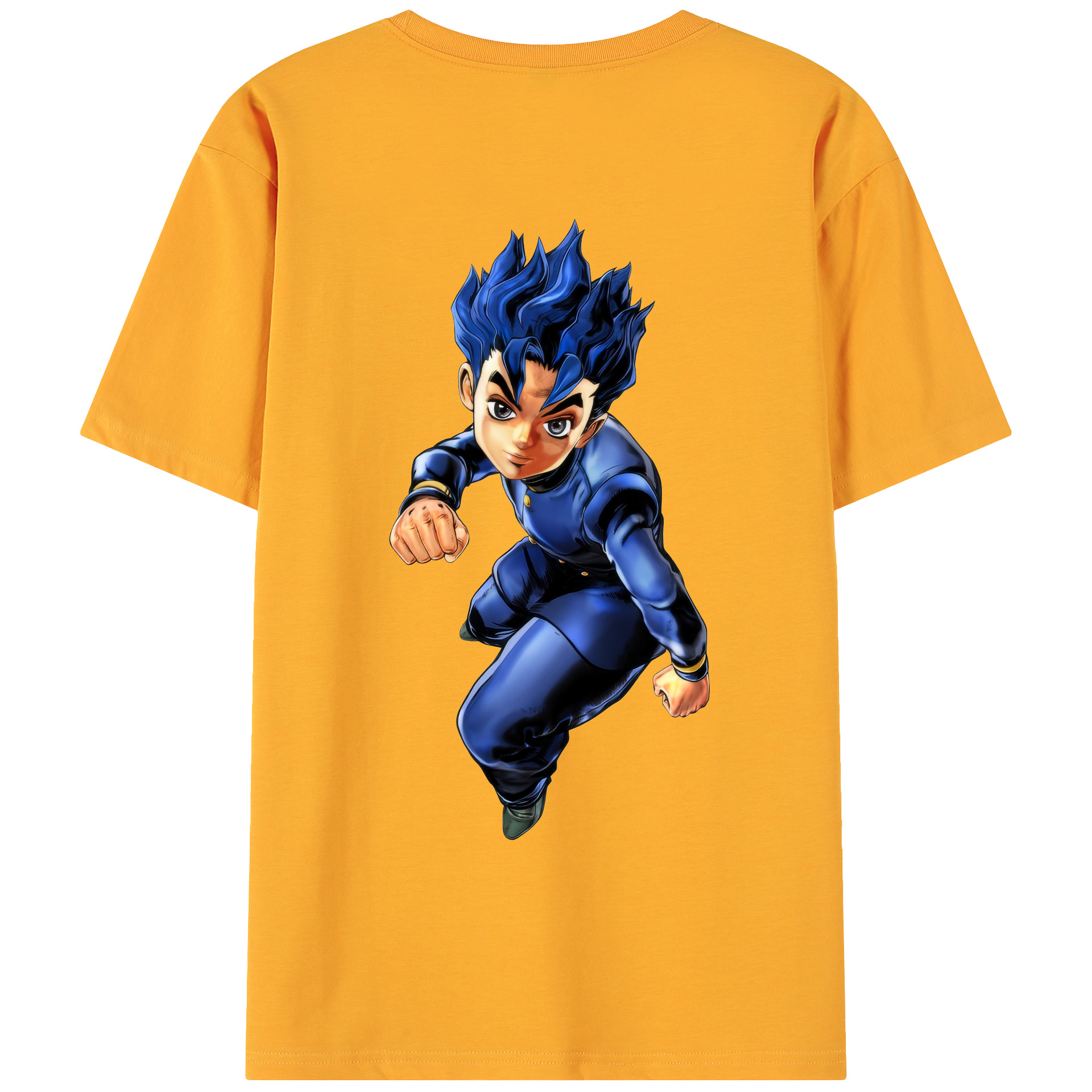（画像用） ジョジョの奇妙な冒険 広瀨康一 JoJo's Bizarre Adventure Hirose Koichi 綿100％ メンズ半袖Tシャツ（バックプリント） 通気性