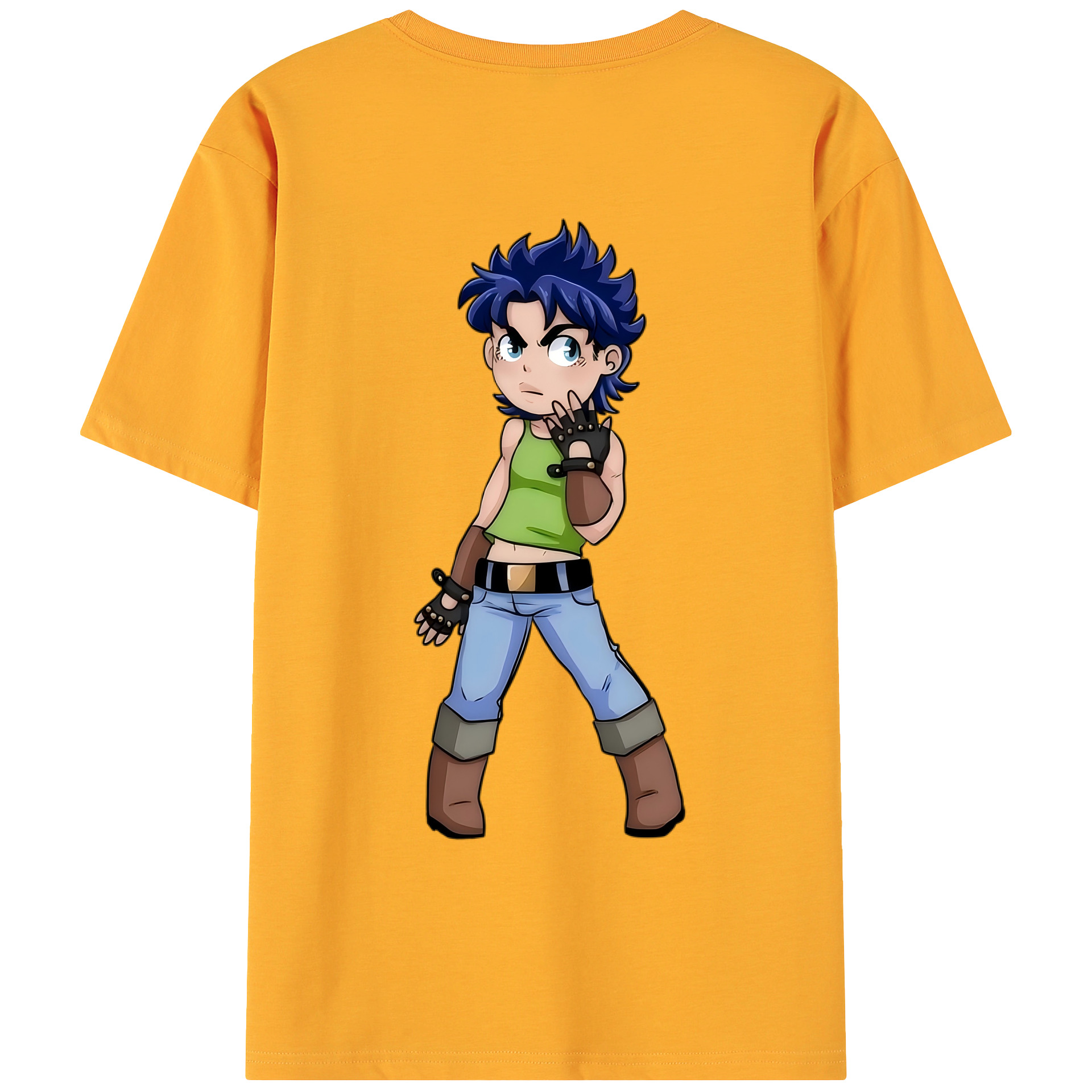 （画像用） ジョジョの奇妙な冒険 広瀨康一 JoJo's Bizarre Adventure Hirose Koichi 綿100％ メンズ半袖Tシャツ（バックプリント） 通気性