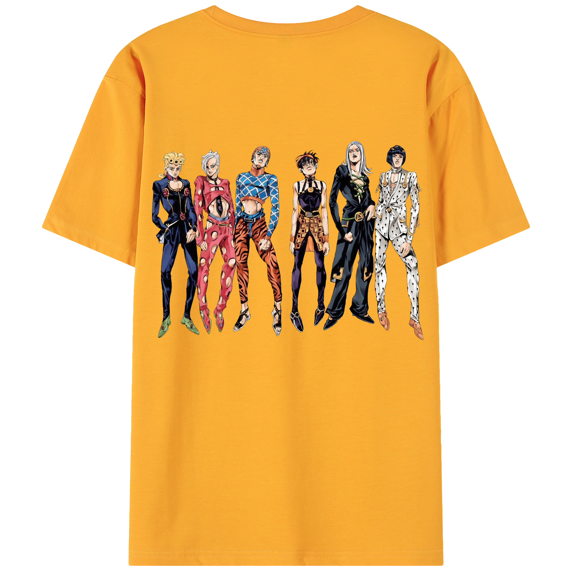 （画像用） ジョジョの奇妙な冒険 JoJo's Bizarre Adventure 綿100％ メンズ半袖Tシャツ（バックプリント） 通気性