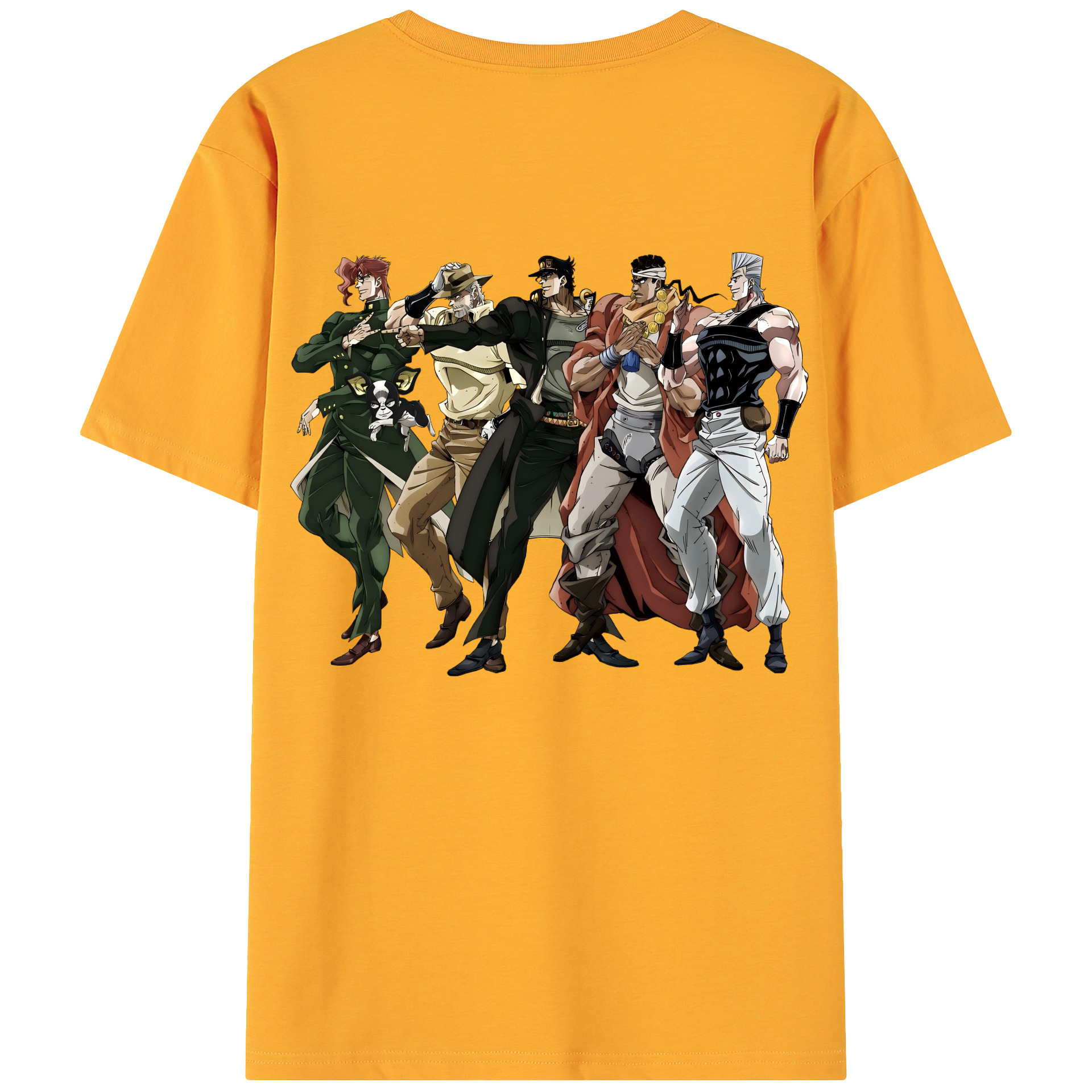 （画像用） ジョジョの奇妙な冒険 JoJo's Bizarre Adventure 綿100％ メンズ半袖Tシャツ（バックプリント） 通気性