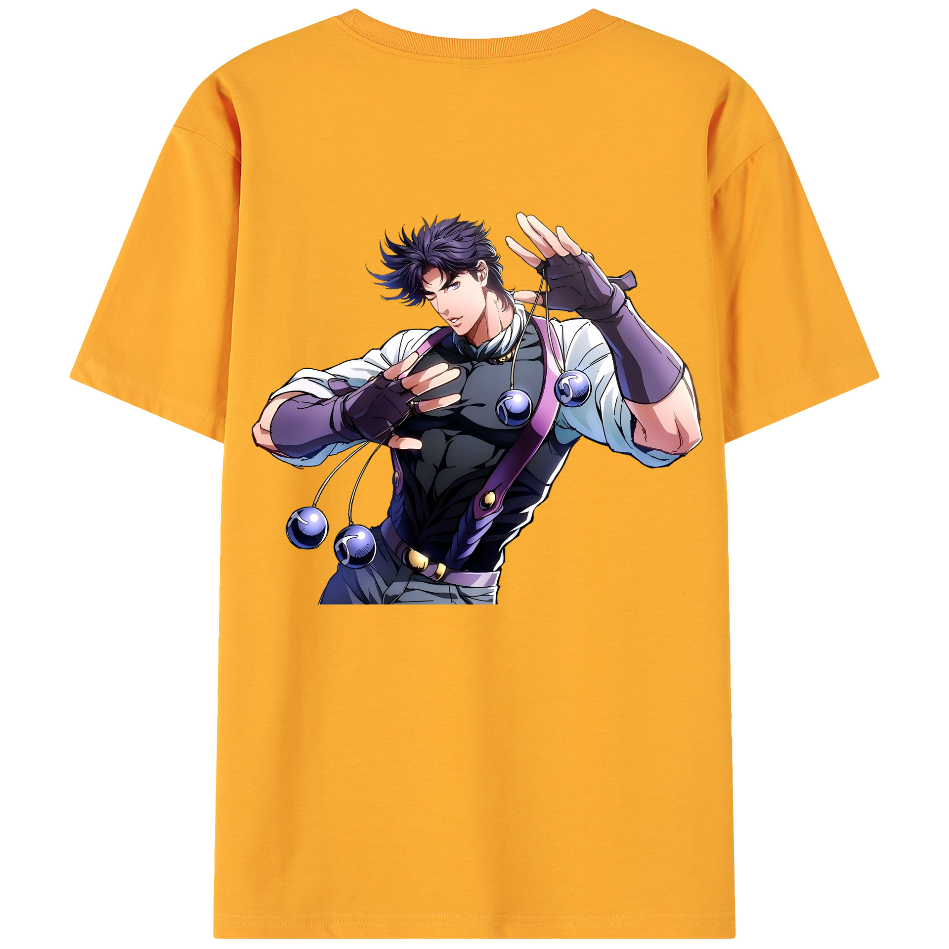 （画像用） ジョジョの奇妙な冒険 JoJo's Bizarre Adventure 綿100％ メンズ半袖Tシャツ（バックプリント） 通気性