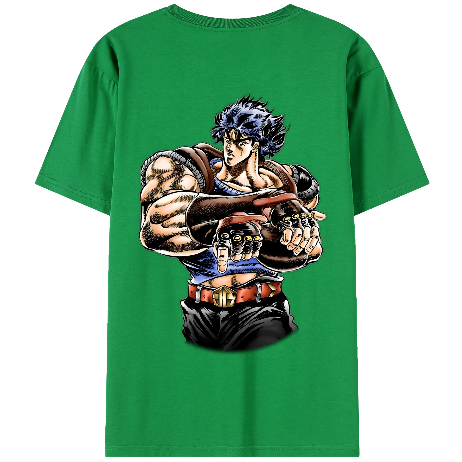 （画像用） ジョジョの奇妙な冒険 /ジョナサン?ジョースター JoJo's Bizarre Adventure Jonathan Joestar 綿100％ メンズ半袖Tシャツ（バックプリント） 通気性