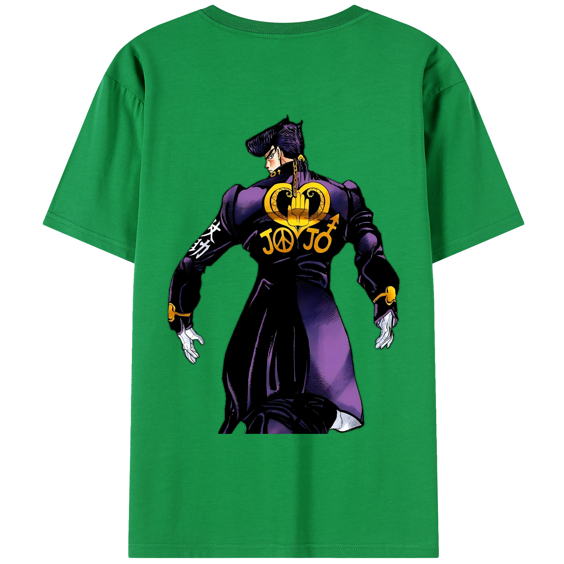 （画像用） ジョジョの奇妙な冒険 ひがしかた じょうすけ JoJo's Bizarre Adventure Higashikata Josuke 綿100％ メンズ半袖Tシャツ（バックプリント） 通気性