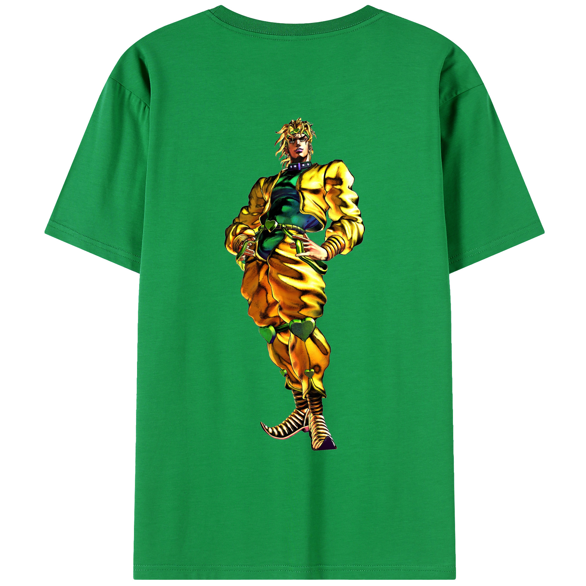 （画像用） ジョジョの奇妙な冒険 ディオ?ブランドー JoJo's Bizarre Adventure Dio Brando 綿100％ メンズ半袖Tシャツ（バックプリント） 通気性