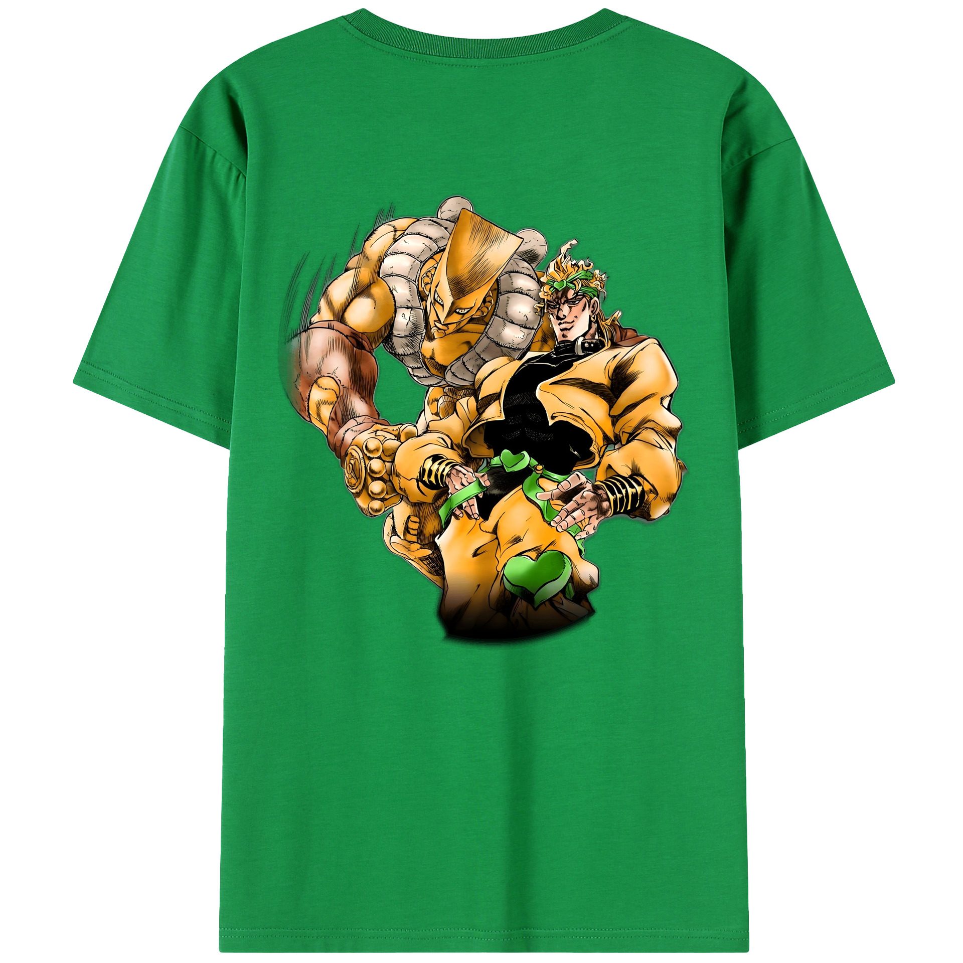 （画像用） ジョジョの奇妙な冒険 ディオ?ブランドー JoJo's Bizarre Adventure Dio Brando 綿100％ メンズ半袖Tシャツ（バックプリント） 通気性