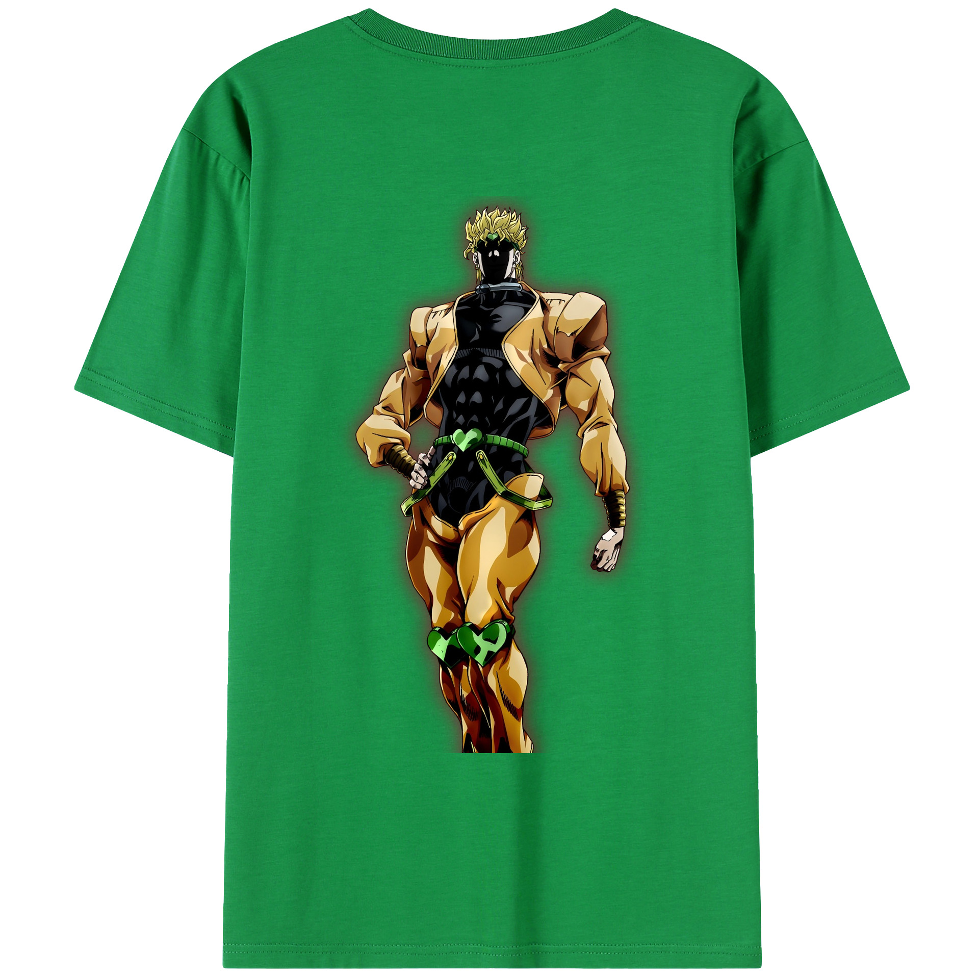 （画像用） ジョジョの奇妙な冒険 ディオ?ブランドー JoJo's Bizarre Adventure Dio Brando 綿100％ メンズ半袖Tシャツ（バックプリント） 通気性