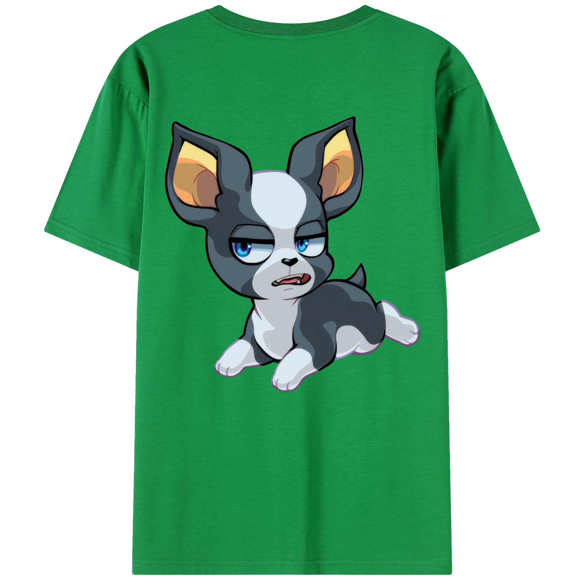 （画像用） ジョジョの奇妙な冒険 イギー JoJo's Bizarre Adventure Iggy 綿100％ メンズ半袖Tシャツ（バックプリント） 通気性