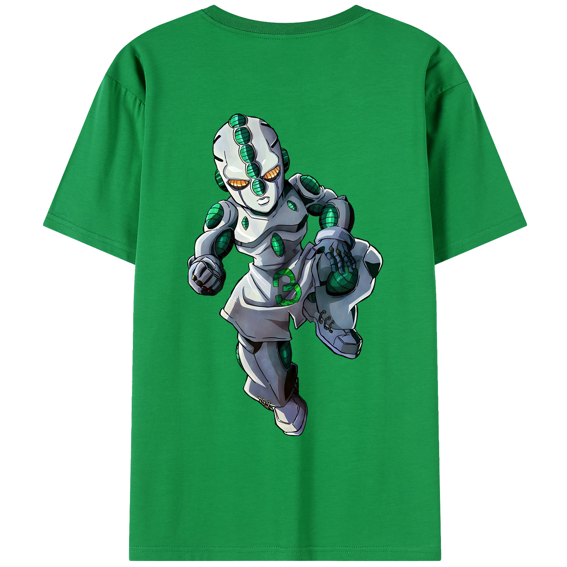 （画像用） ジョジョの奇妙な冒険 広瀨康一 JoJo's Bizarre Adventure Hirose Koichi 綿100％ メンズ半袖Tシャツ（バックプリント） 通気性