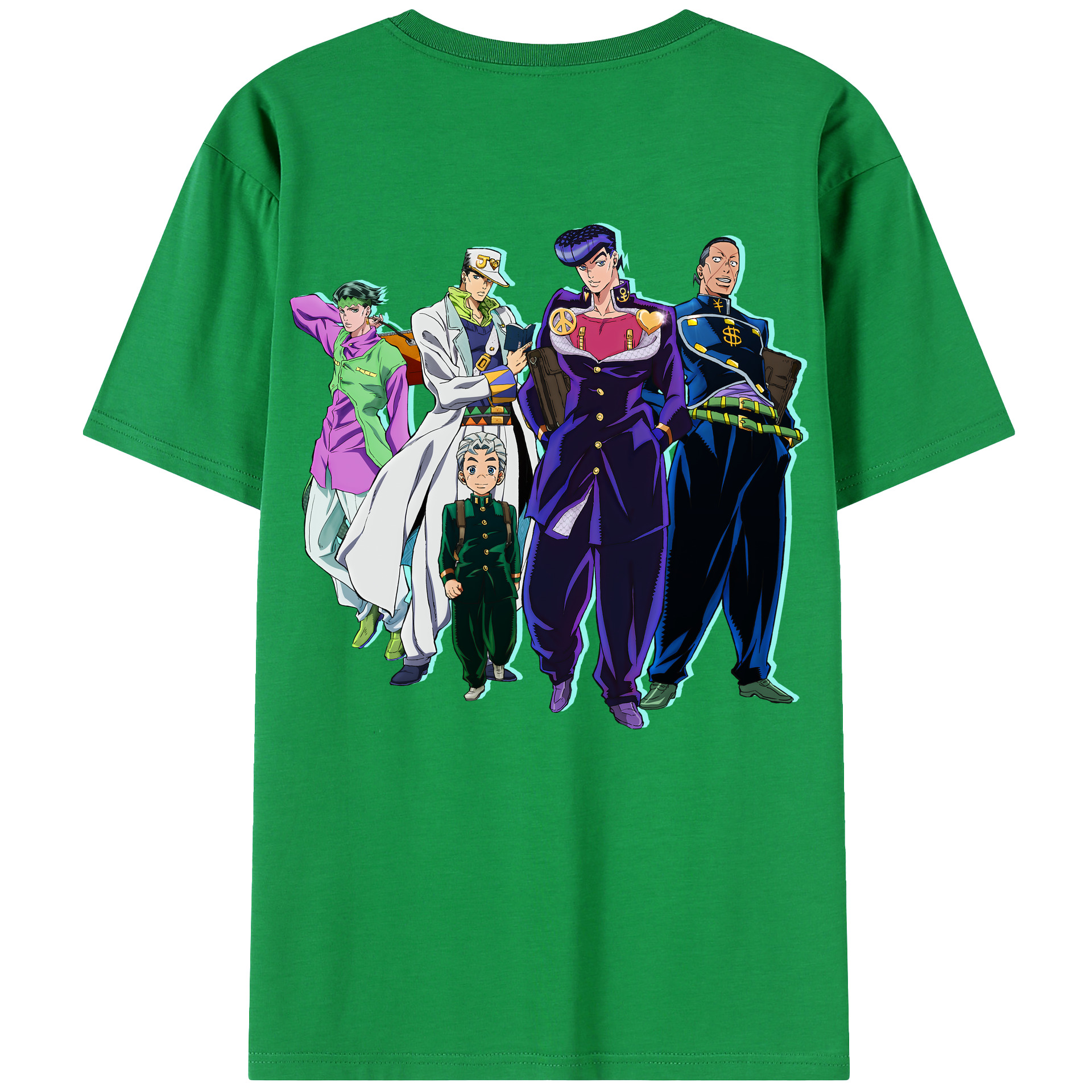 （画像用） ジョジョの奇妙な冒険 JoJo's Bizarre Adventure 綿100％ メンズ半袖Tシャツ（バックプリント） 通気性