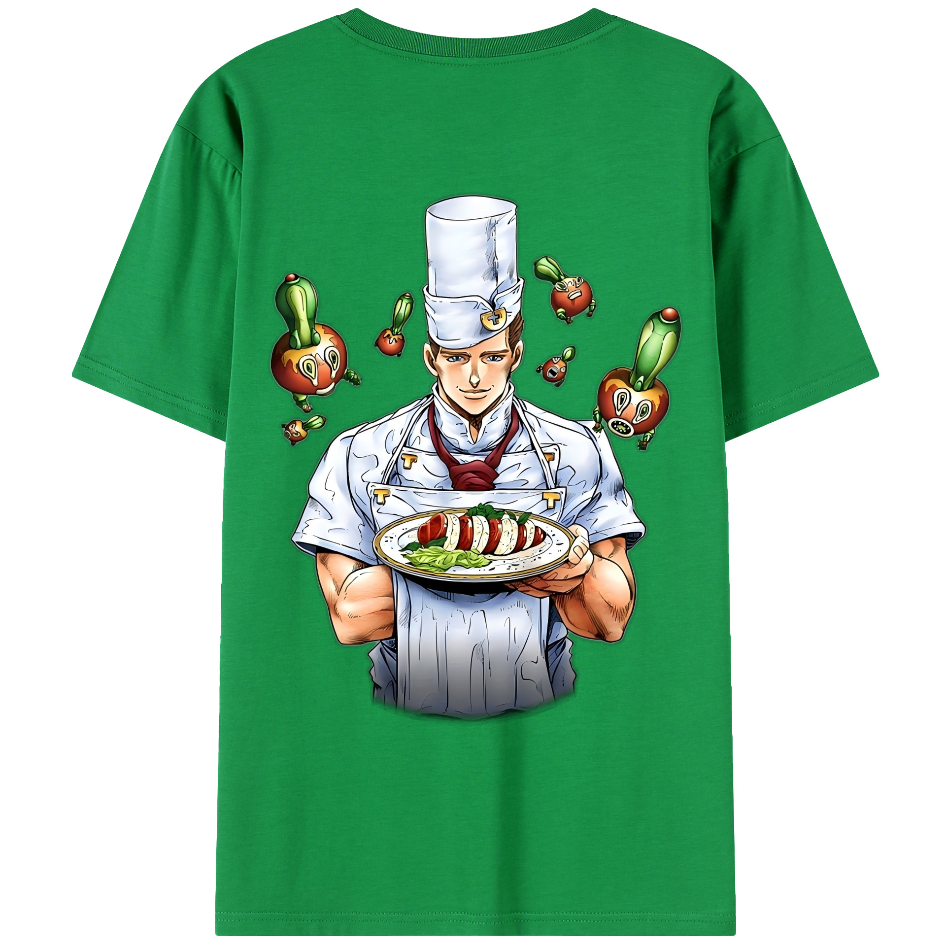 （画像用） ジョジョの奇妙な冒険 Tonio Trussardi JoJo's Bizarre Adventure トニオ?トラッサルディ 綿100％ メンズ半袖Tシャツ（バックプリント） 通気性