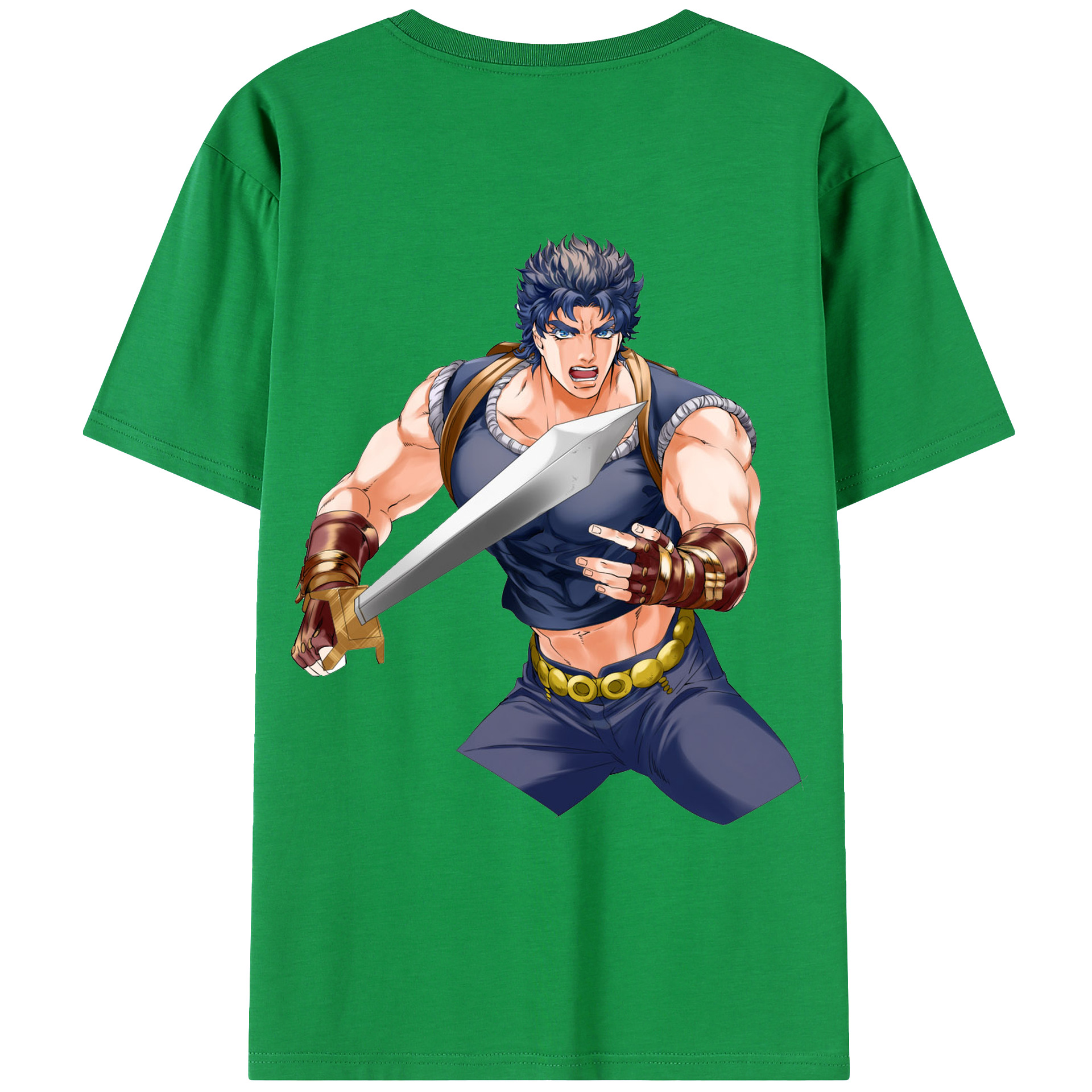 （画像用） ジョジョの奇妙な冒険 /ジョナサン?ジョースター JoJo's Bizarre Adventure Jonathan Joestar 綿100％ メンズ半袖Tシャツ（バックプリント） 通気性