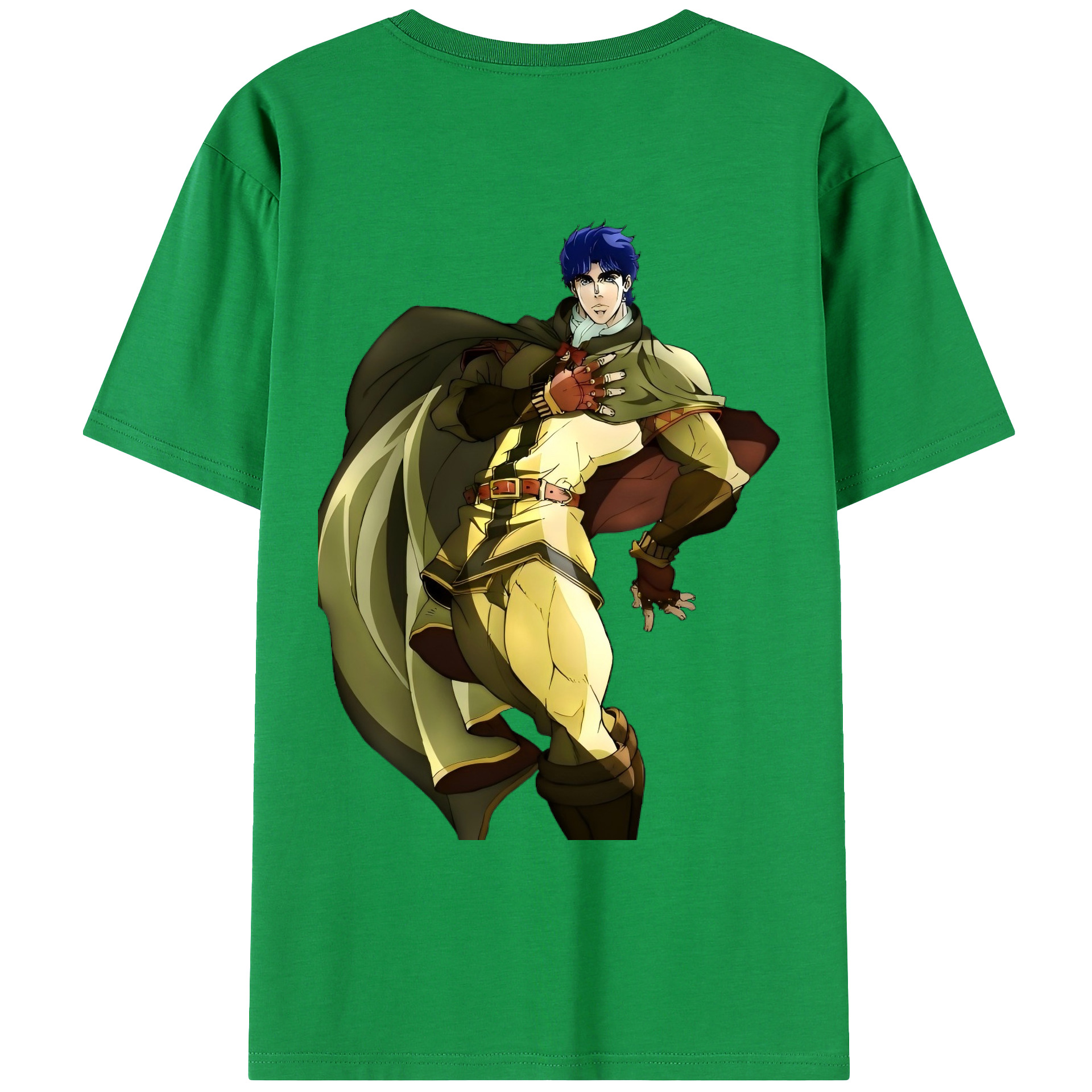 （画像用） ジョジョの奇妙な冒険 /ジョナサン?ジョースター JoJo's Bizarre Adventure Jonathan Joestar 綿100％ メンズ半袖Tシャツ（バックプリント） 通気性