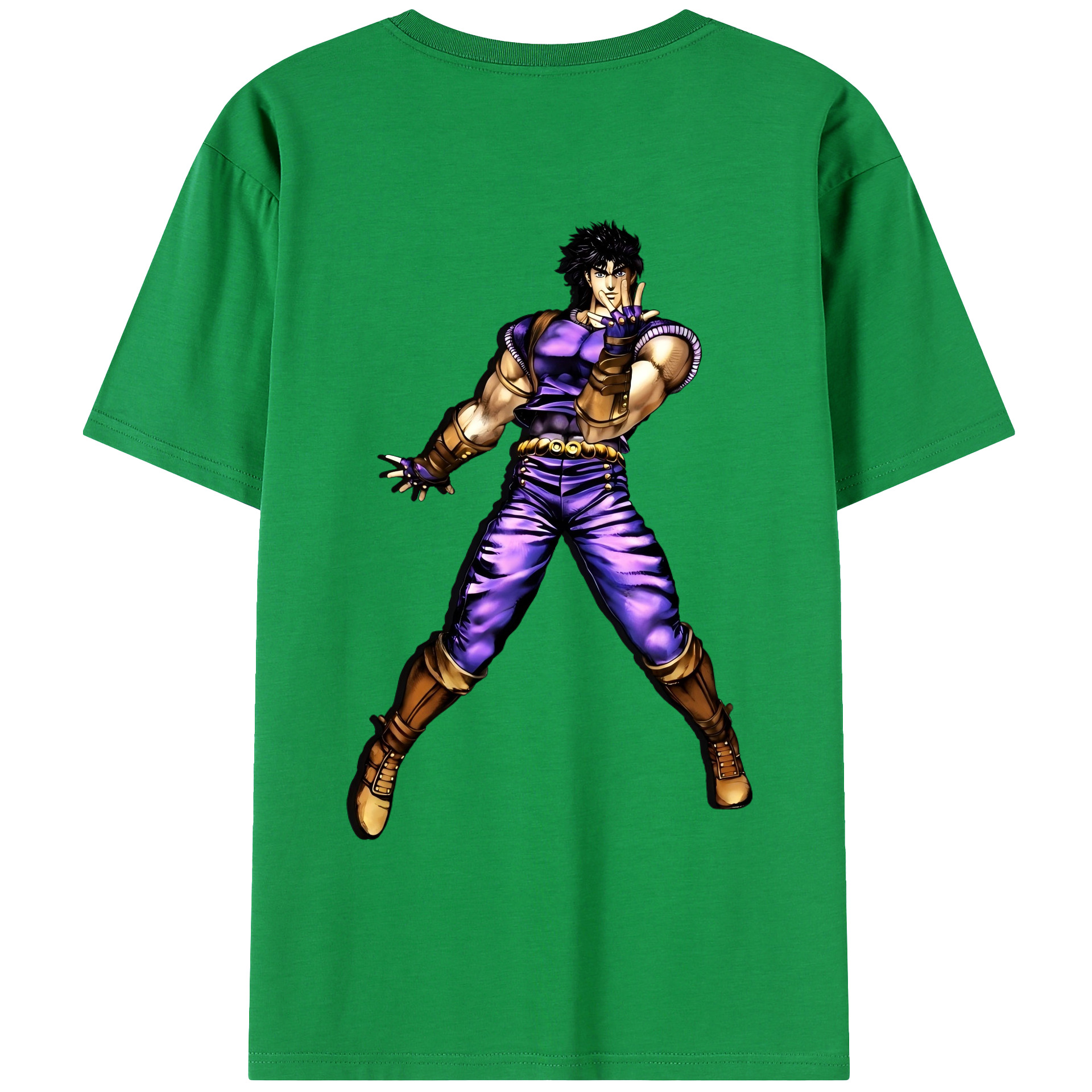 （画像用） ジョジョの奇妙な冒険 /ジョナサン?ジョースター JoJo's Bizarre Adventure Jonathan Joestar 綿100％ メンズ半袖Tシャツ（バックプリント） 通気性