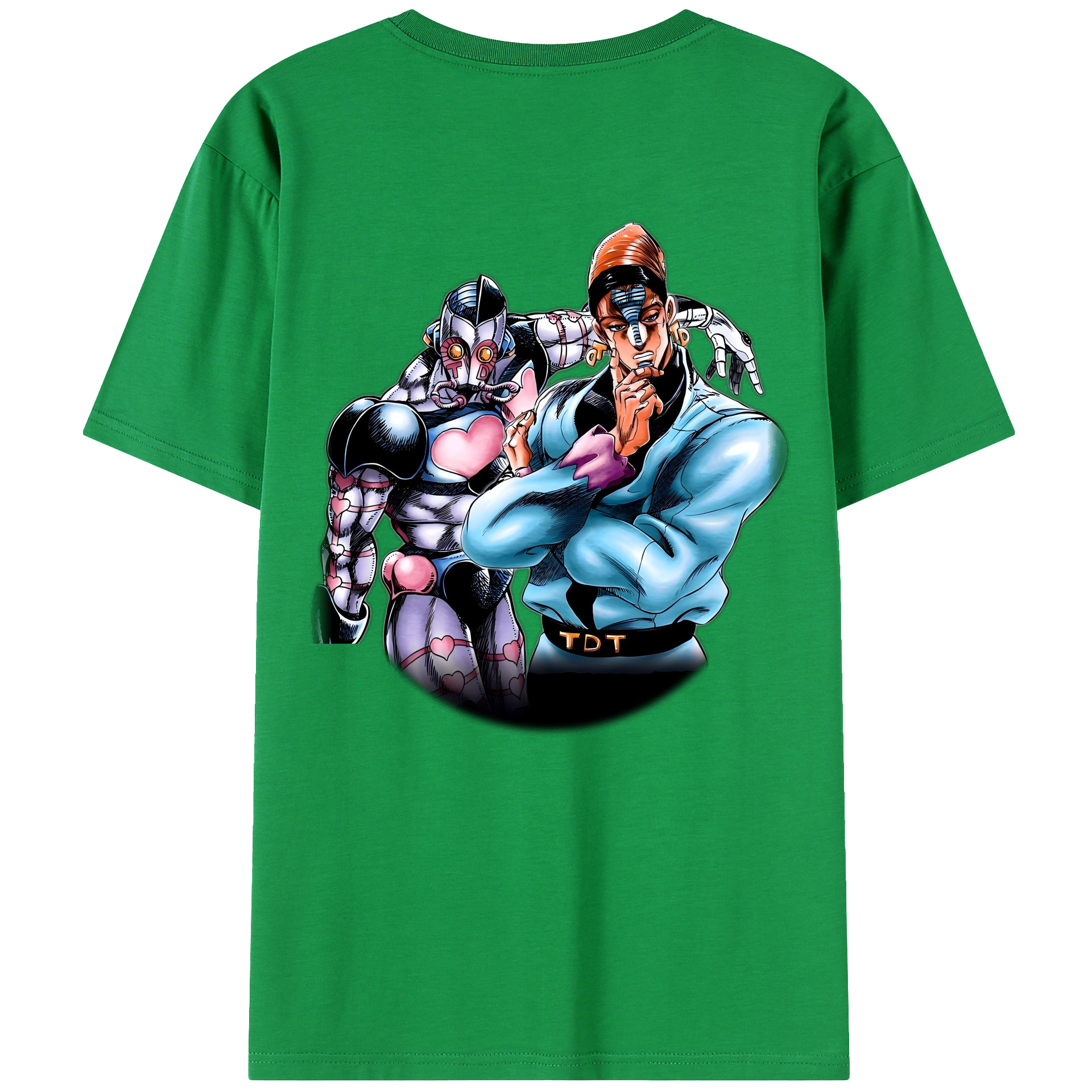 （画像用） ジョジョの奇妙な冒険 ひがしかた じょうすけ JoJo's Bizarre Adventure Higashikata Josuke 綿100％ メンズ半袖Tシャツ（バックプリント） 通気性
