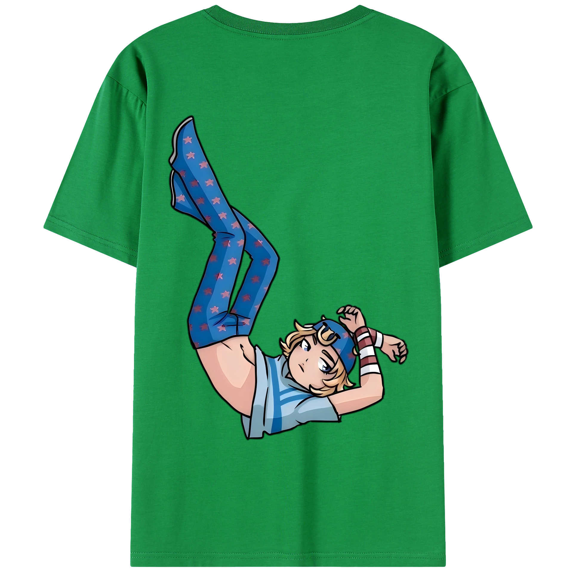 （画像用） ジョジョの奇妙な冒険 グイード?ミスタ JoJo's Bizarre Adventure Guido Mista 綿100％ メンズ半袖Tシャツ（バックプリント） 通気性